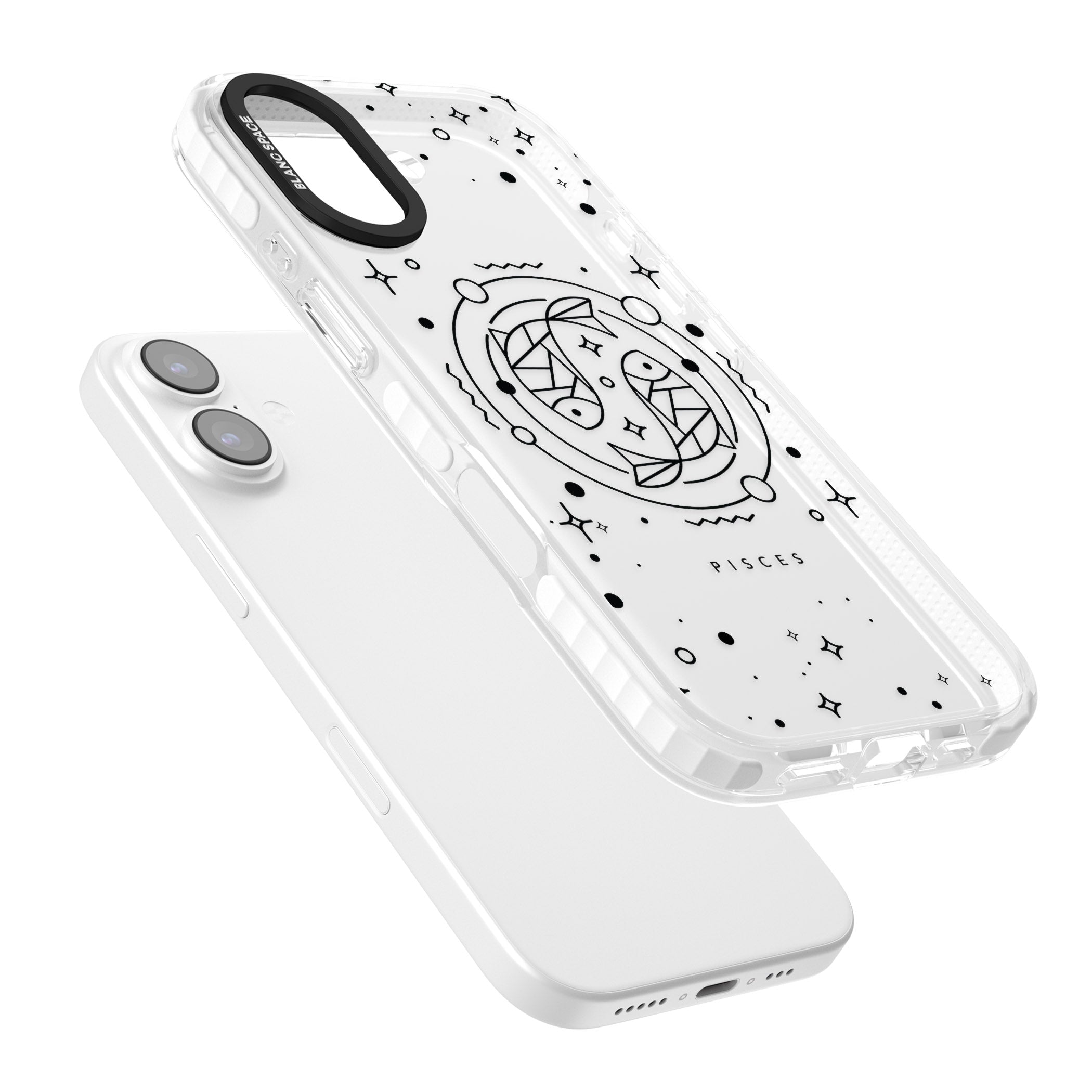 Pisces Emblem Transparent iPhone 17 Impact Clear Phone Case Colours