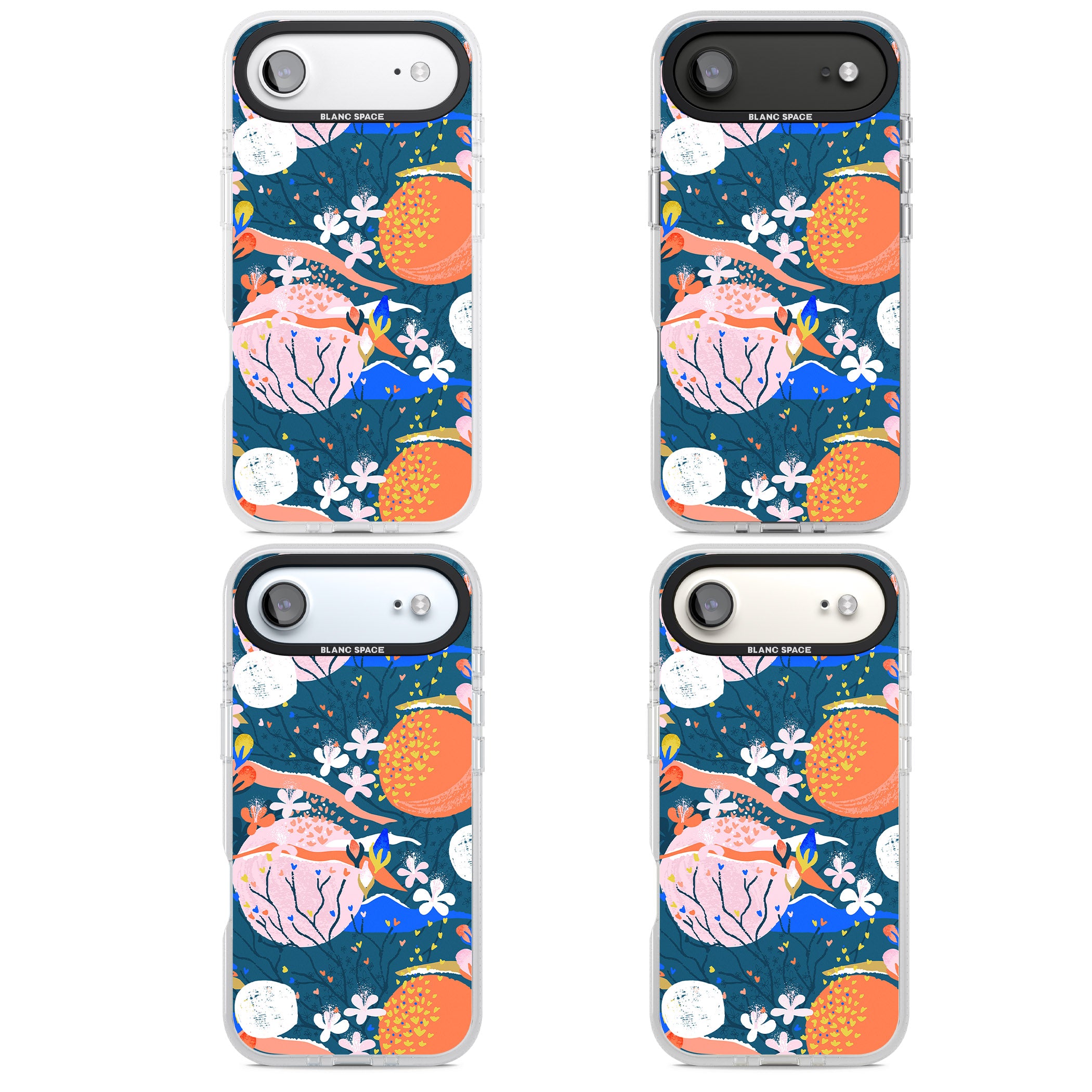 Vibrant Coral Pattern iPhone 17 Air Impact Air Clear Phone Case APT Impact Protection