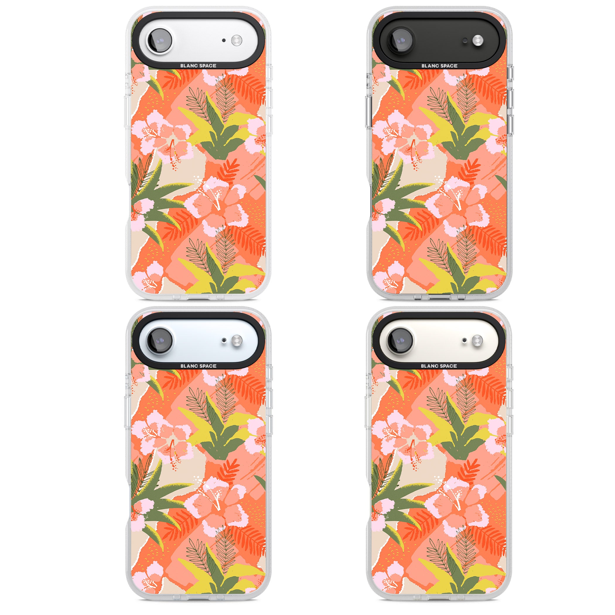 Hawaiian Flowers Abstract Pattern iPhone 17 Air Impact Air Clear Phone Case APT Impact Protection