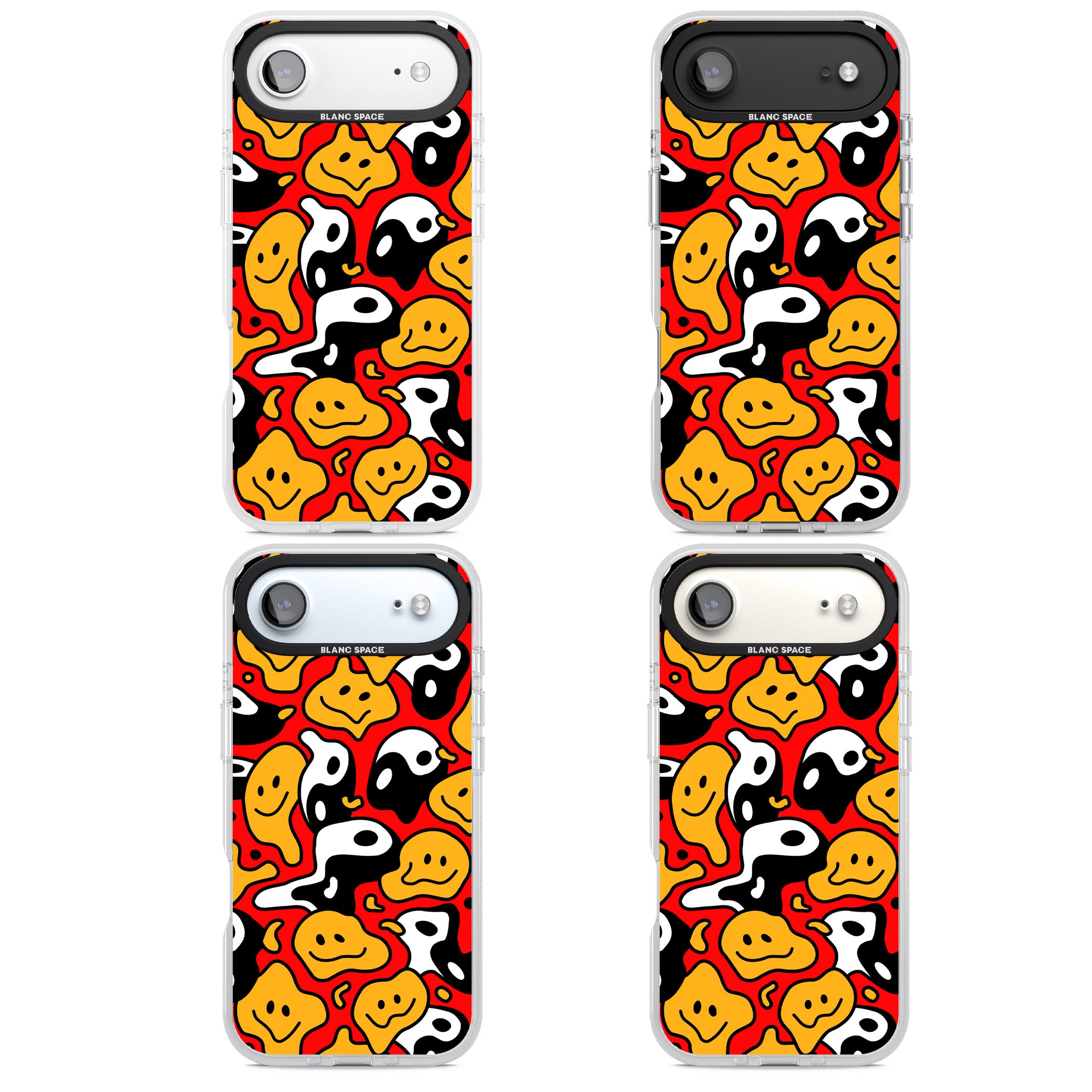 Yin Yang Acid Face iPhone 17 Air Impact Air Clear Phone Case APT Impact Protection