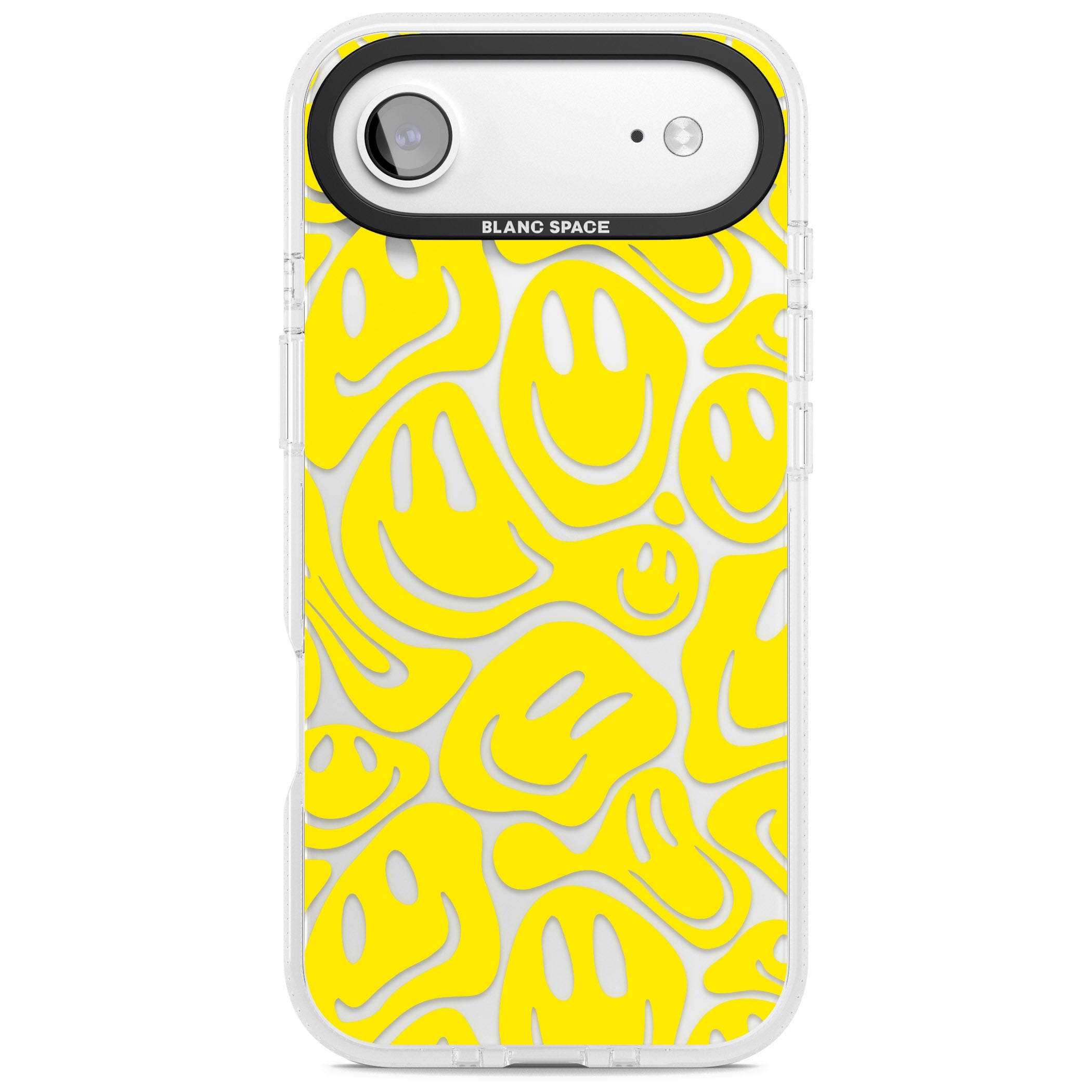Yellow Acid Faces iPhone 17 Air Impact Air Clear Phone Case