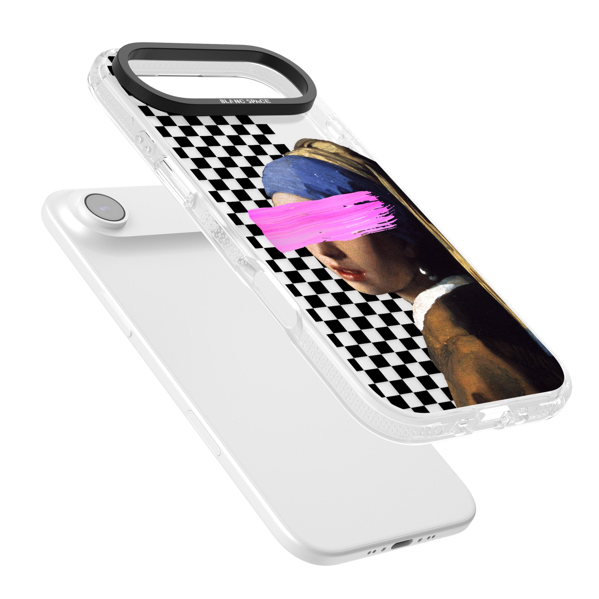 Abstract Pearl Girl iPhone 17 Air Impact Air Clear Phone Case Colours