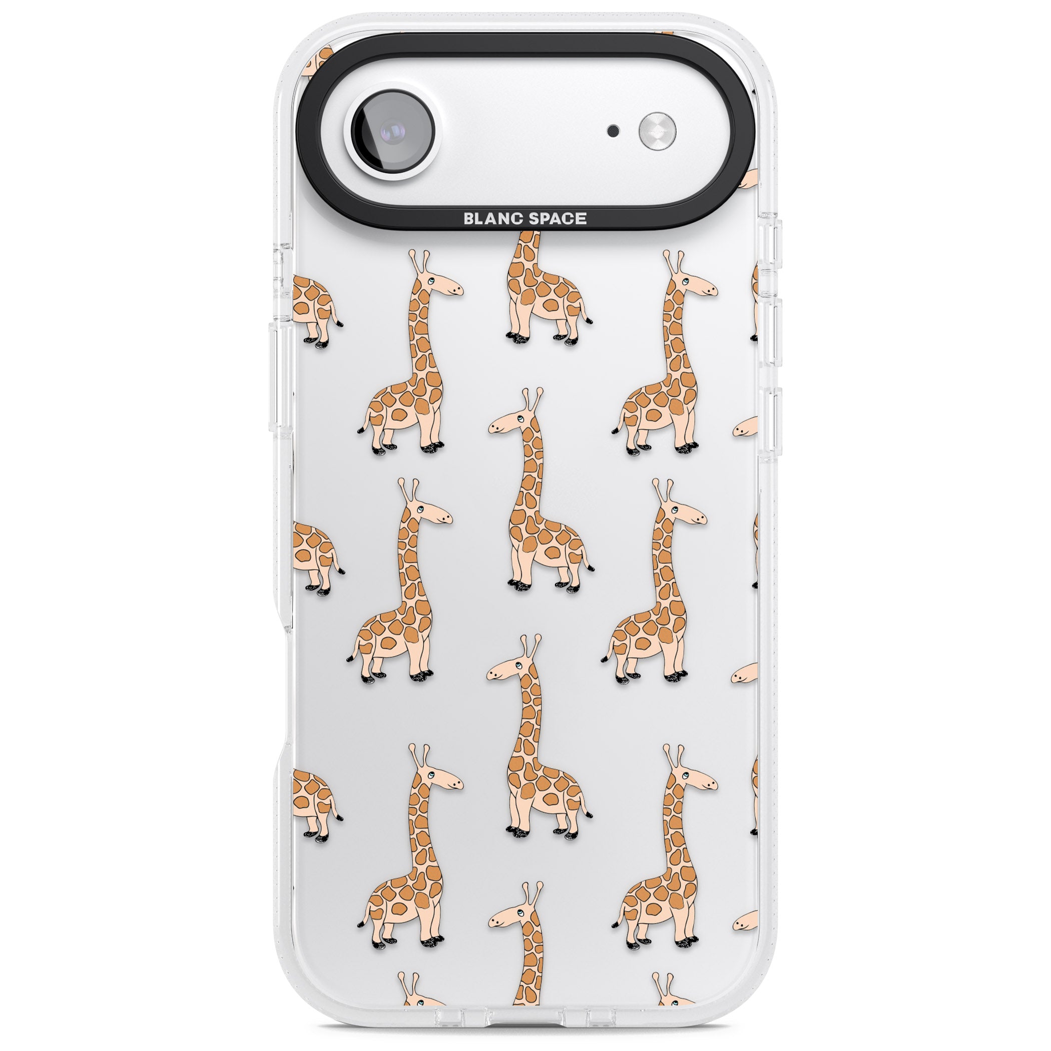 Cute Giraffe Pattern Clear iPhone 17 Air Impact Air Clear Phone Case