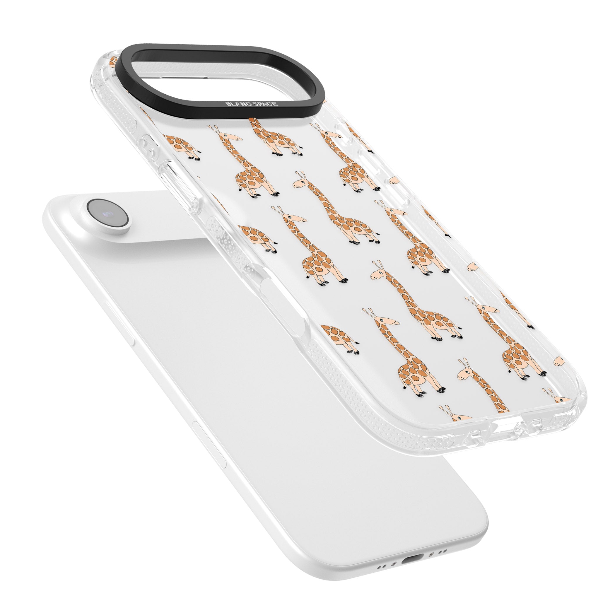 Cute Giraffe Pattern Clear iPhone 17 Air Impact Air Clear Phone Case Colours