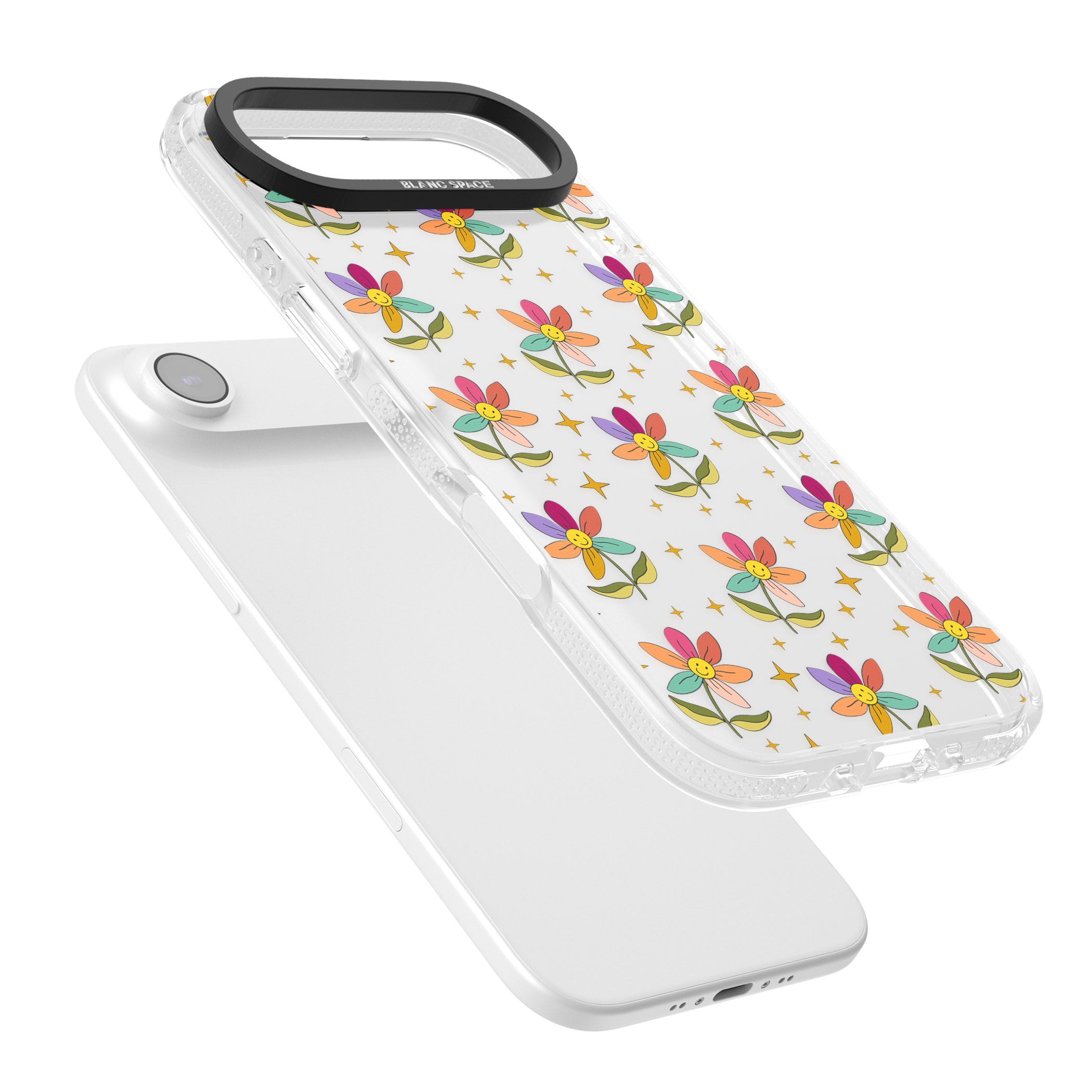 Boho Celestial Happy Flower iPhone 17 Air Impact Air Clear Phone Case Colours