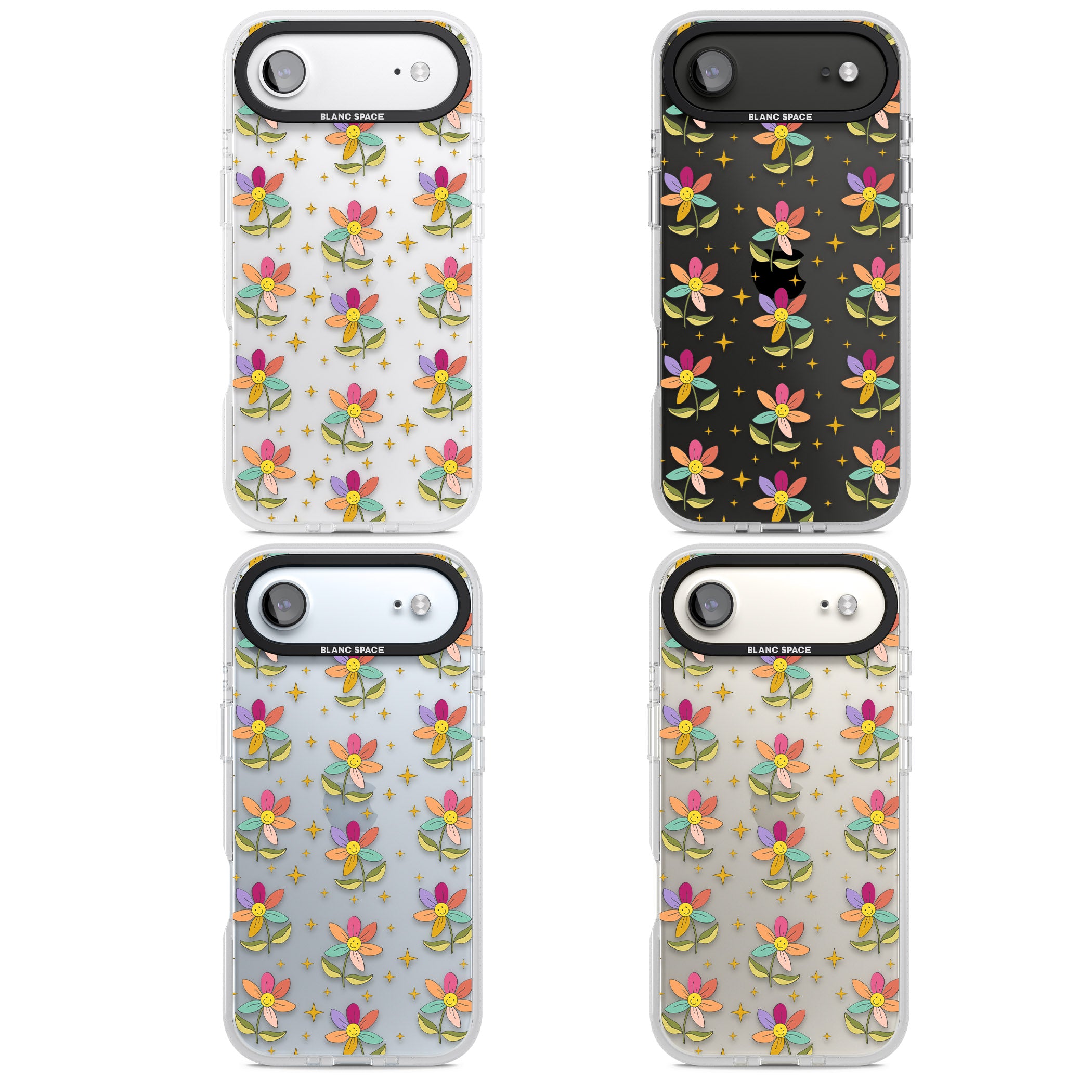 Boho Celestial Happy Flower iPhone 17 Air Impact Air Clear Phone Case APT Impact Protection