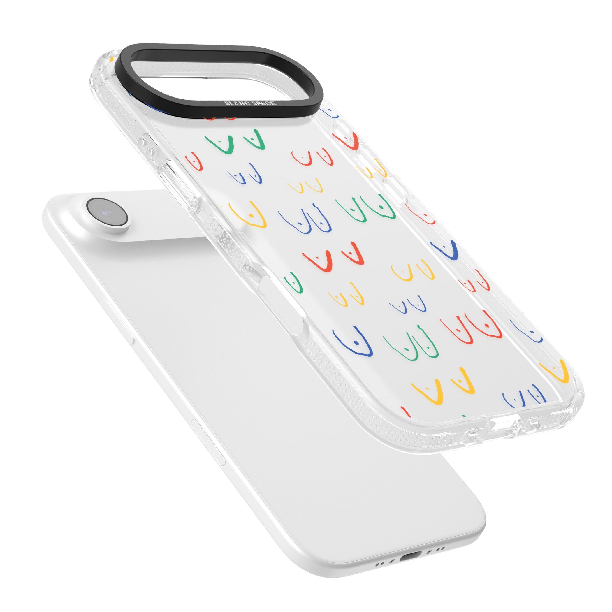 Boob Pattern (Mixed Colours) iPhone 17 Air Impact Air Clear Phone Case Colours