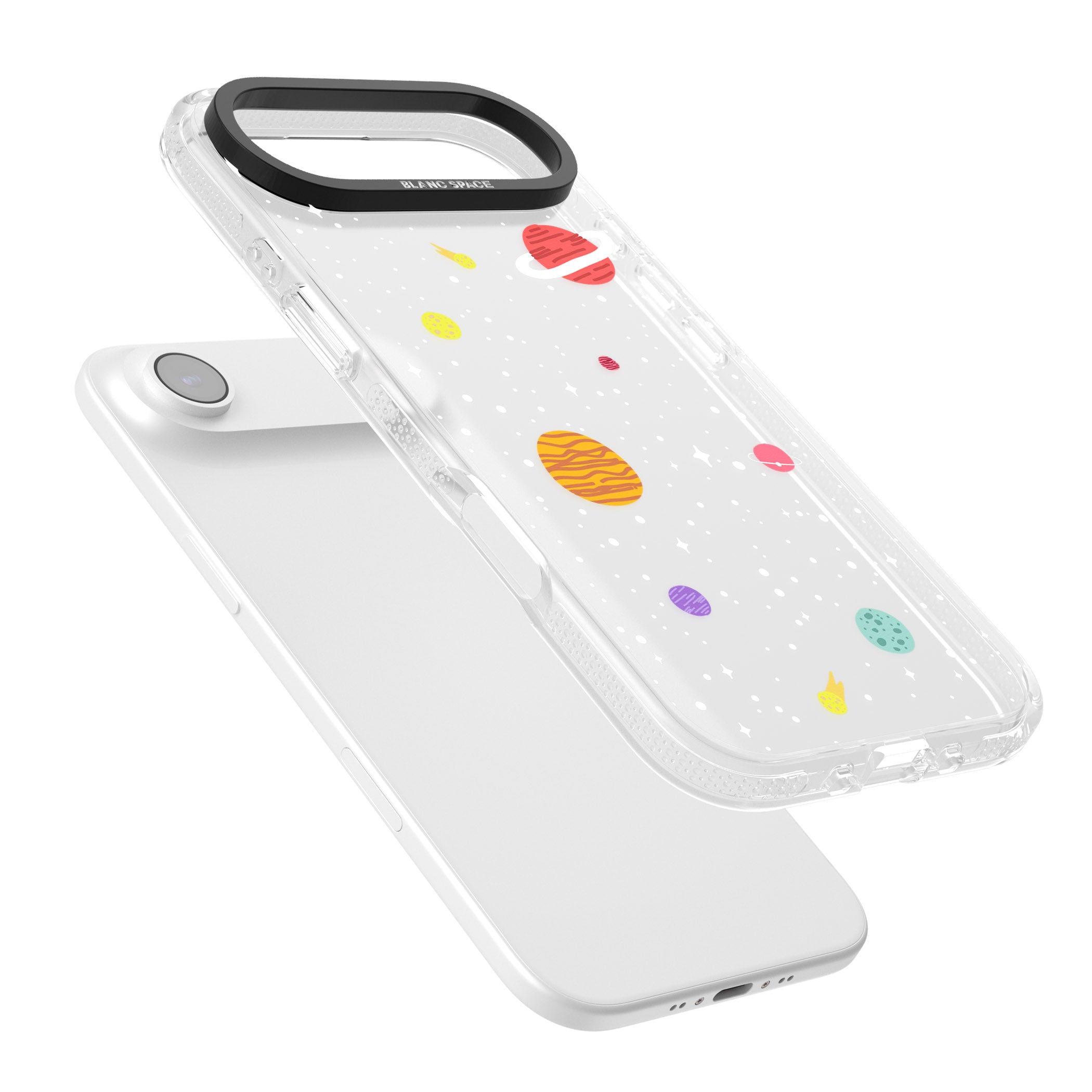Cute Cartoon Planets (Clear) iPhone 17 Air Impact Air Clear Phone Case Colours