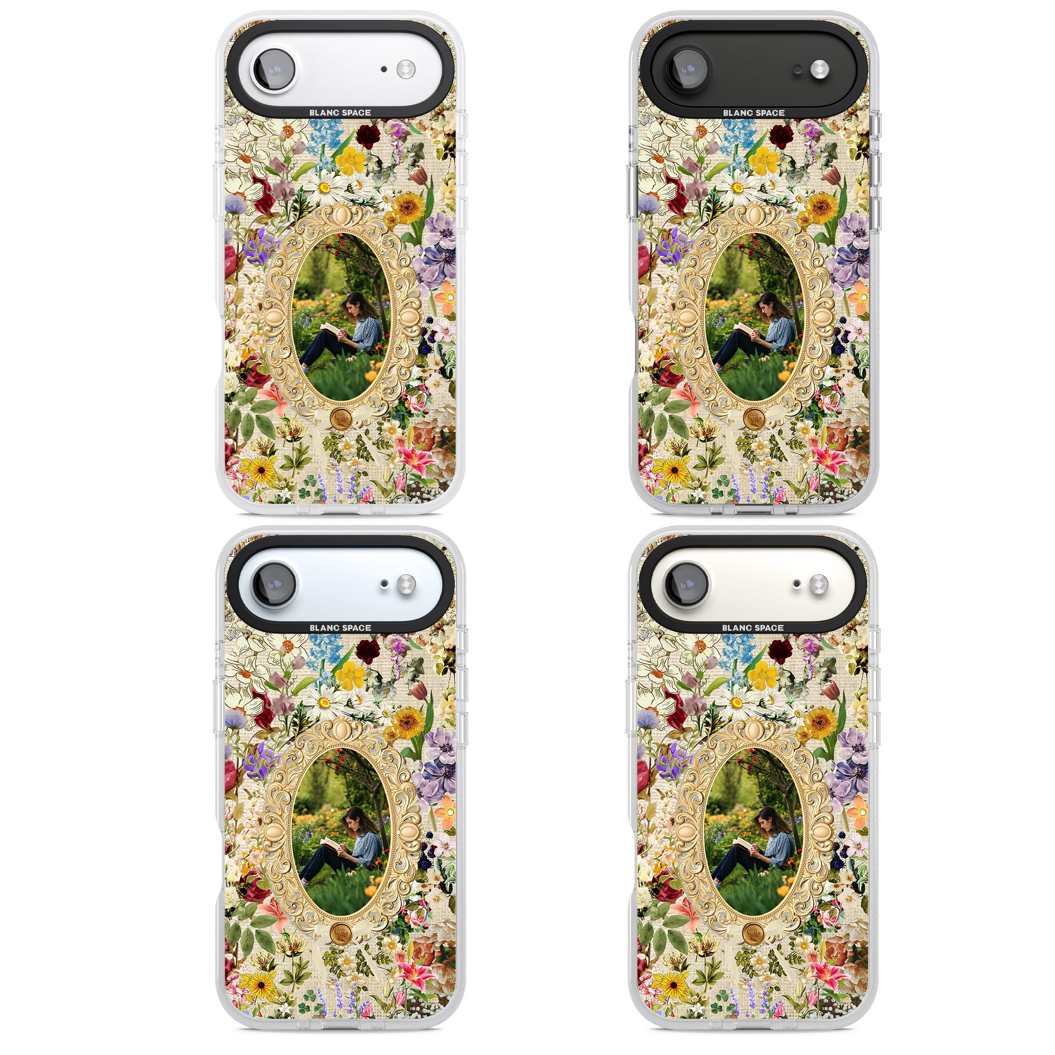 Personalised Vintage Wildflower Frame iPhone 17 Air Impact Air Clear Phone Case APT Impact Protection