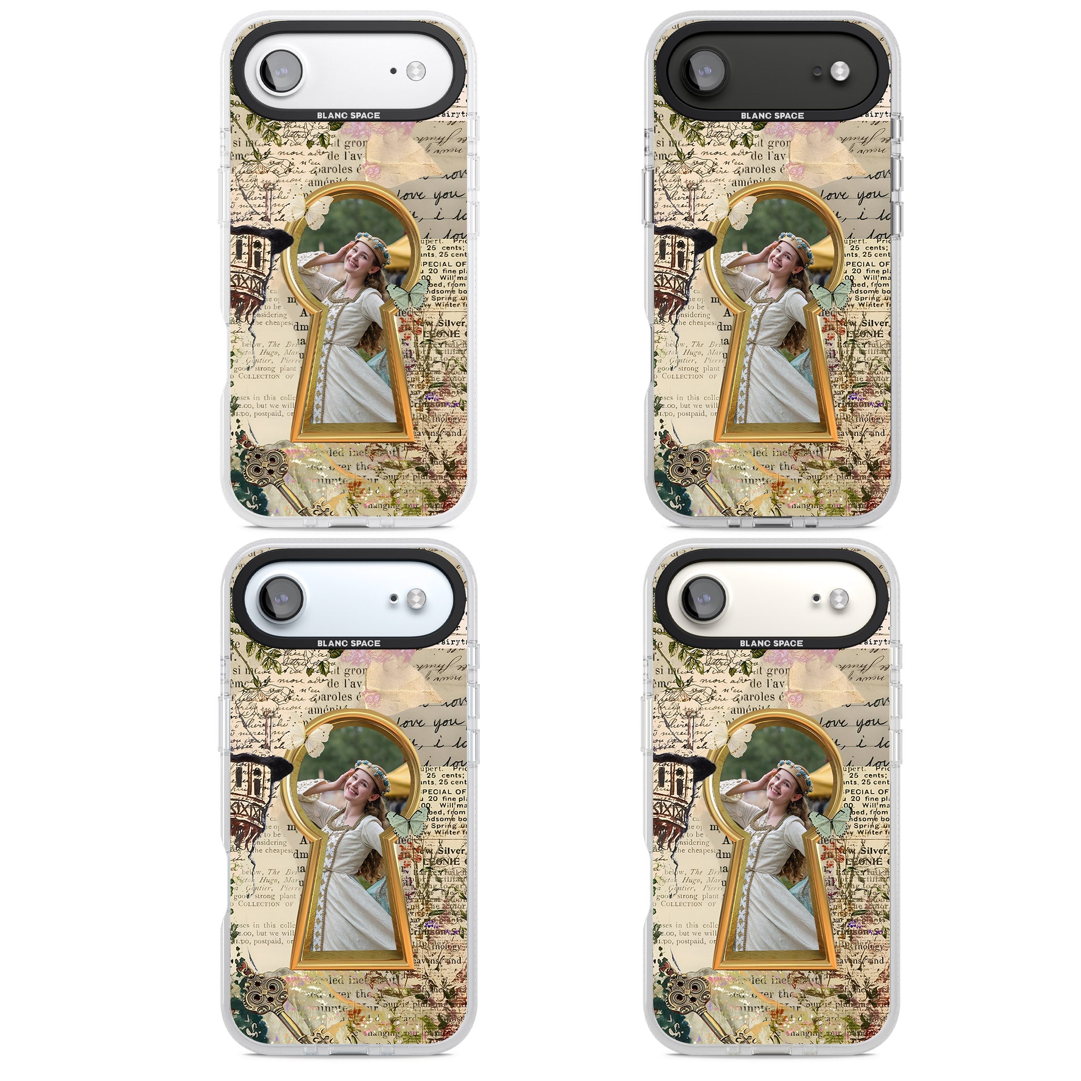 Personalised Bookpage Keyhole Frame iPhone 17 Air Impact Air Clear Phone Case APT Impact Protection