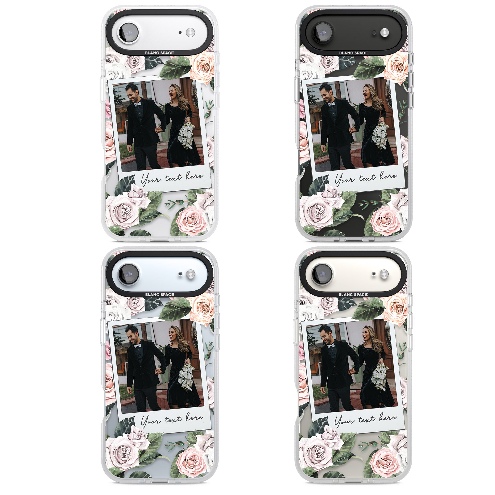 Personalised Floral Instant Camera Photo iPhone 17 Air Impact Air Clear Phone Case APT Impact Protection