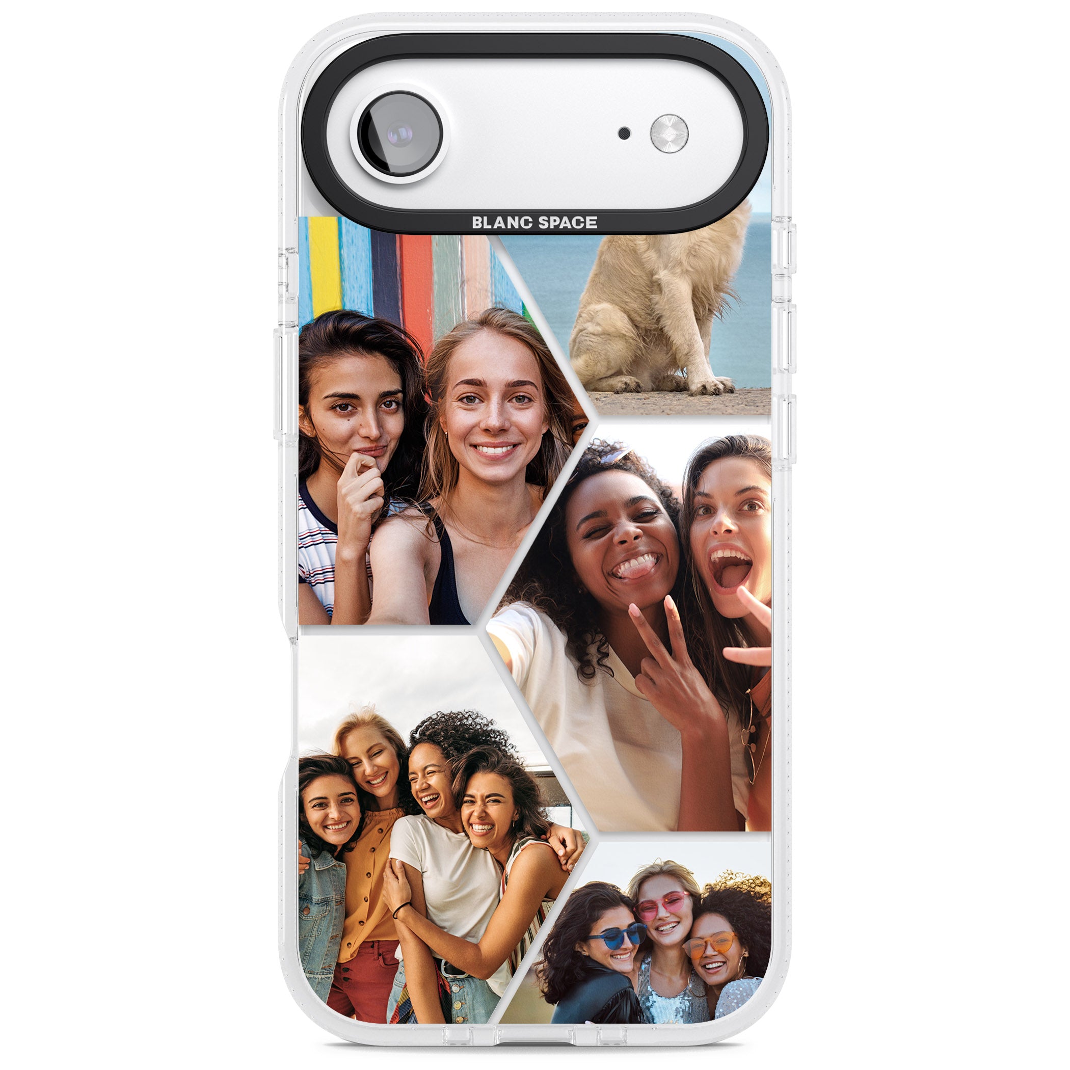 Personalised Beehive Photo Grid iPhone 17 Air Impact Air Clear Phone Case