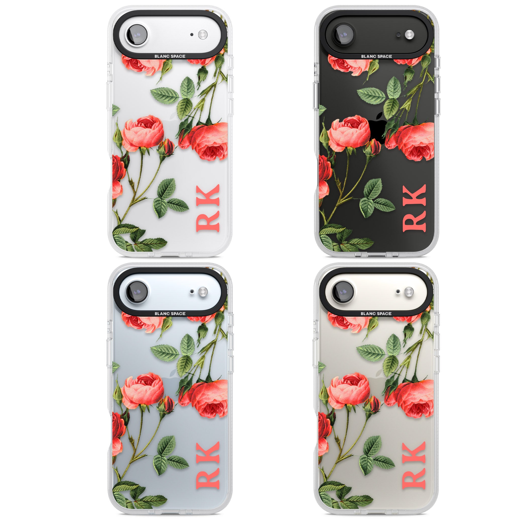 Personalised Vintage Floral Rose iPhone 17 Air Impact Air Clear Phone Case APT Impact Protection