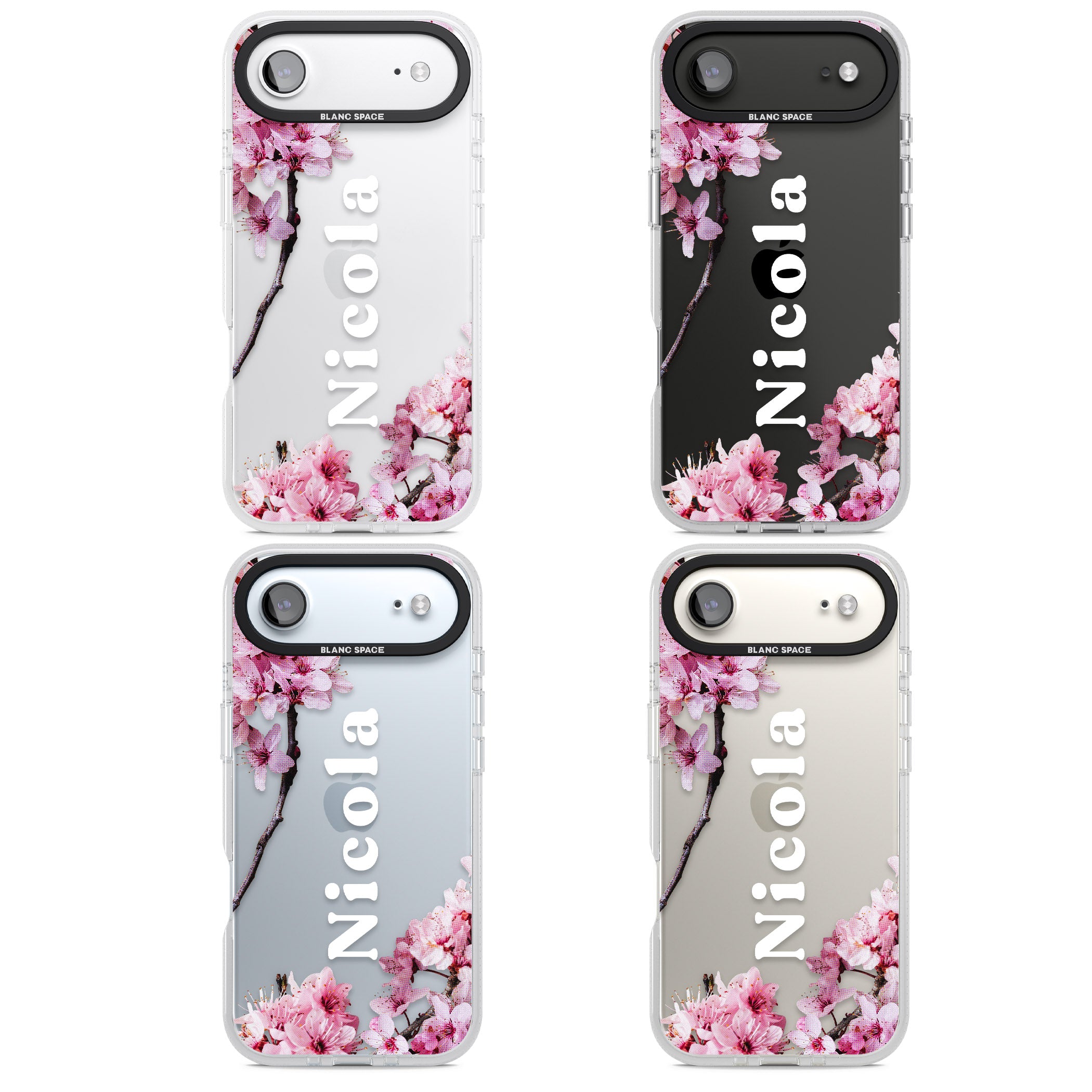 Personalised Cherry Blossom Elegance Classic iPhone 17 Air Impact Air Clear Phone Case APT Impact Protection