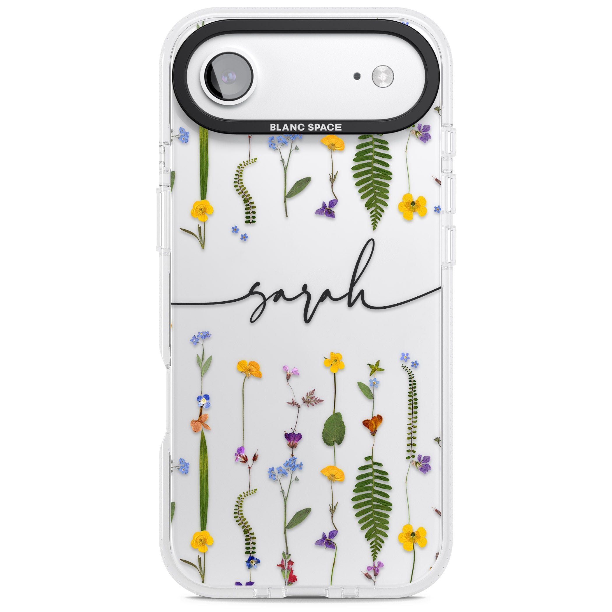 Personalised Wildflower Chain iPhone 17 Air Impact Air Clear Phone Case