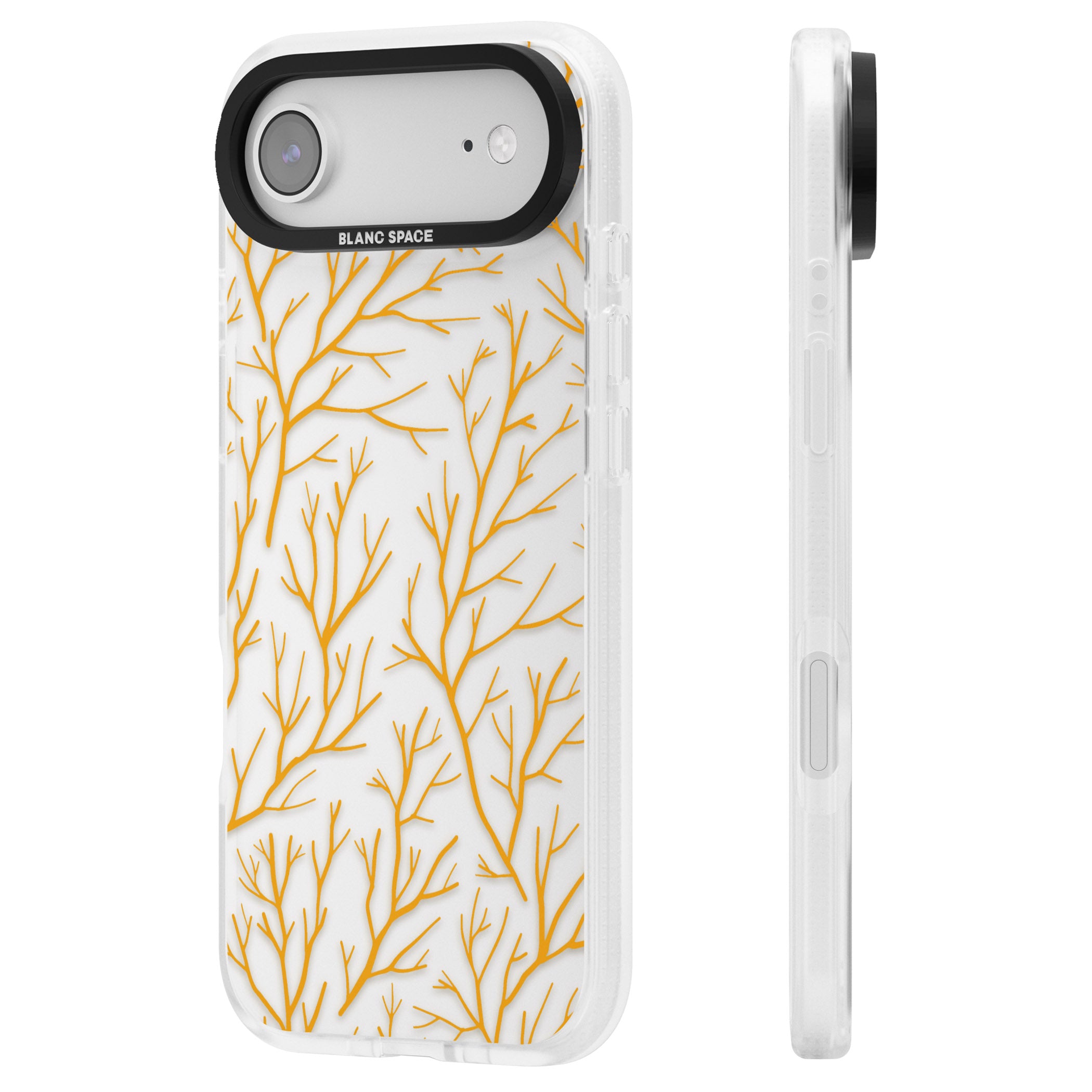 Personalised Bramble Branches iPhone 17 Air Impact Air Clear Phone Case Side Profile