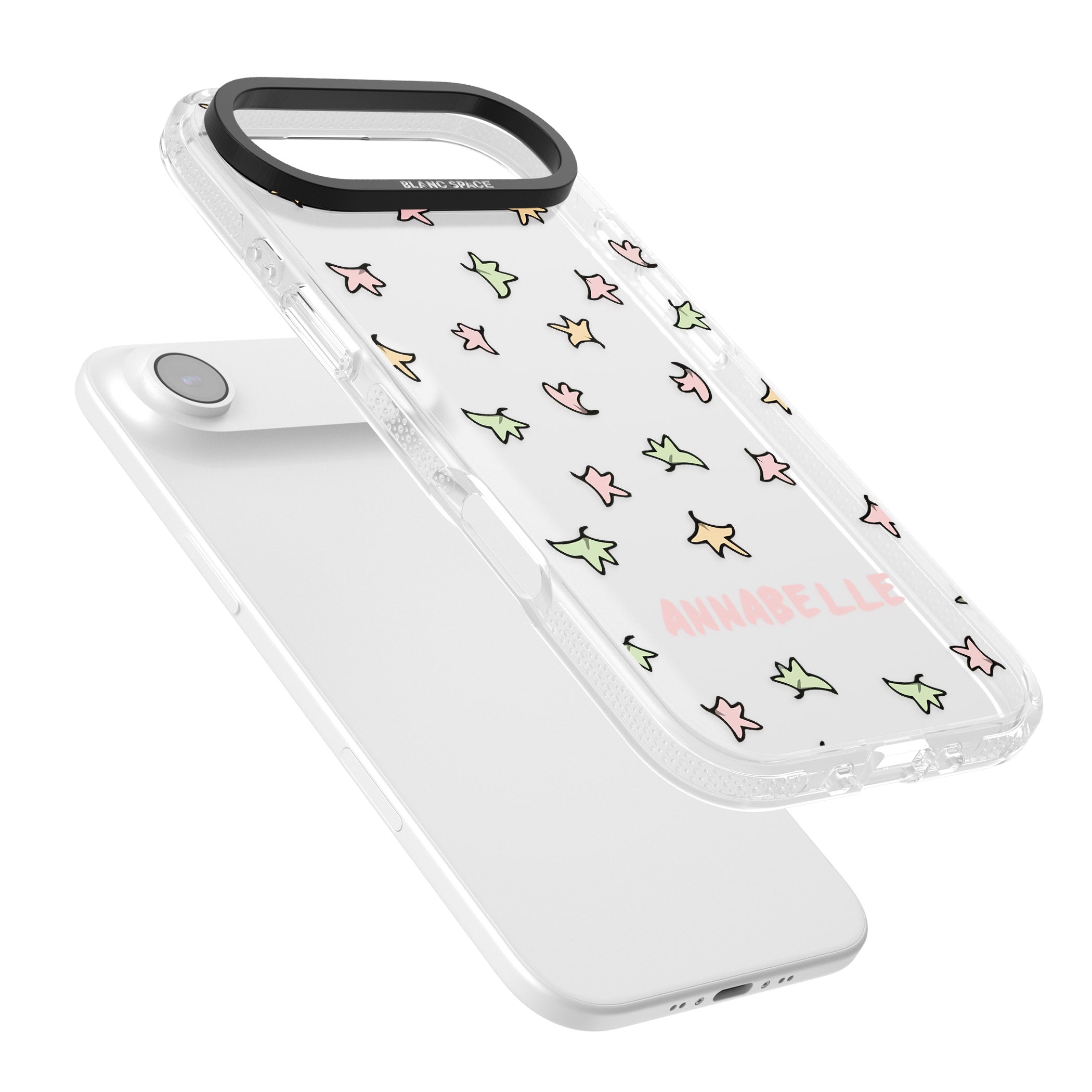 Personalised Heartstopper Leaves Pattern iPhone 17 Air Impact Air Clear Phone Case Colours