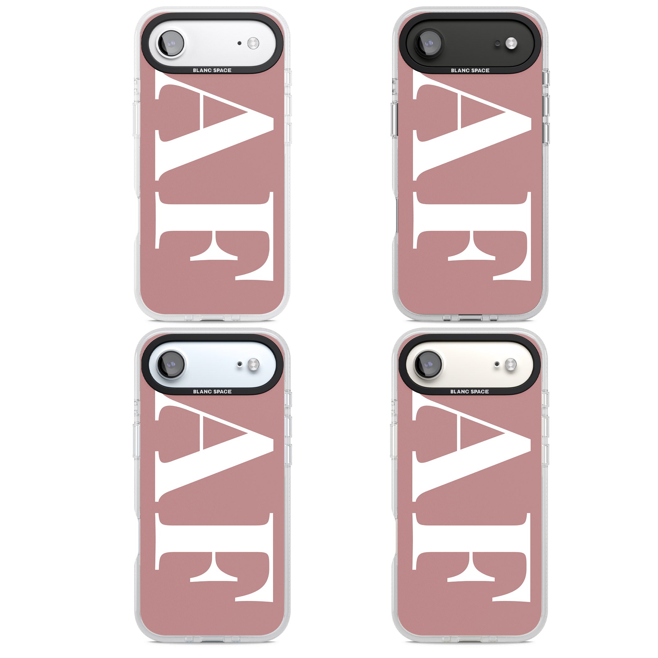 Personalised White & Rose Letters iPhone 17 Air Impact Air Clear Phone Case APT Impact Protection