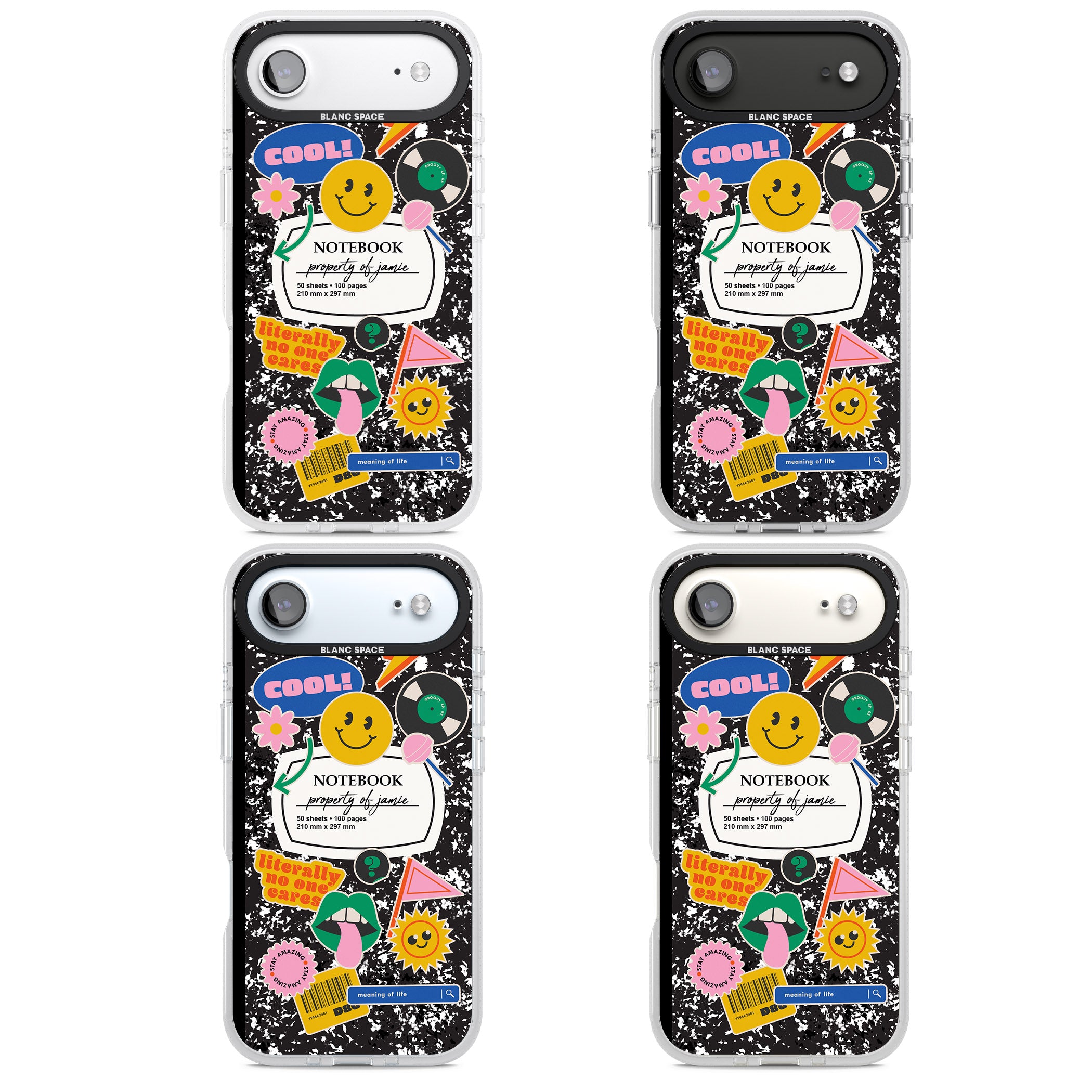 Personalised Quirky Notebook iPhone 17 Air Impact Air Clear Phone Case APT Impact Protection