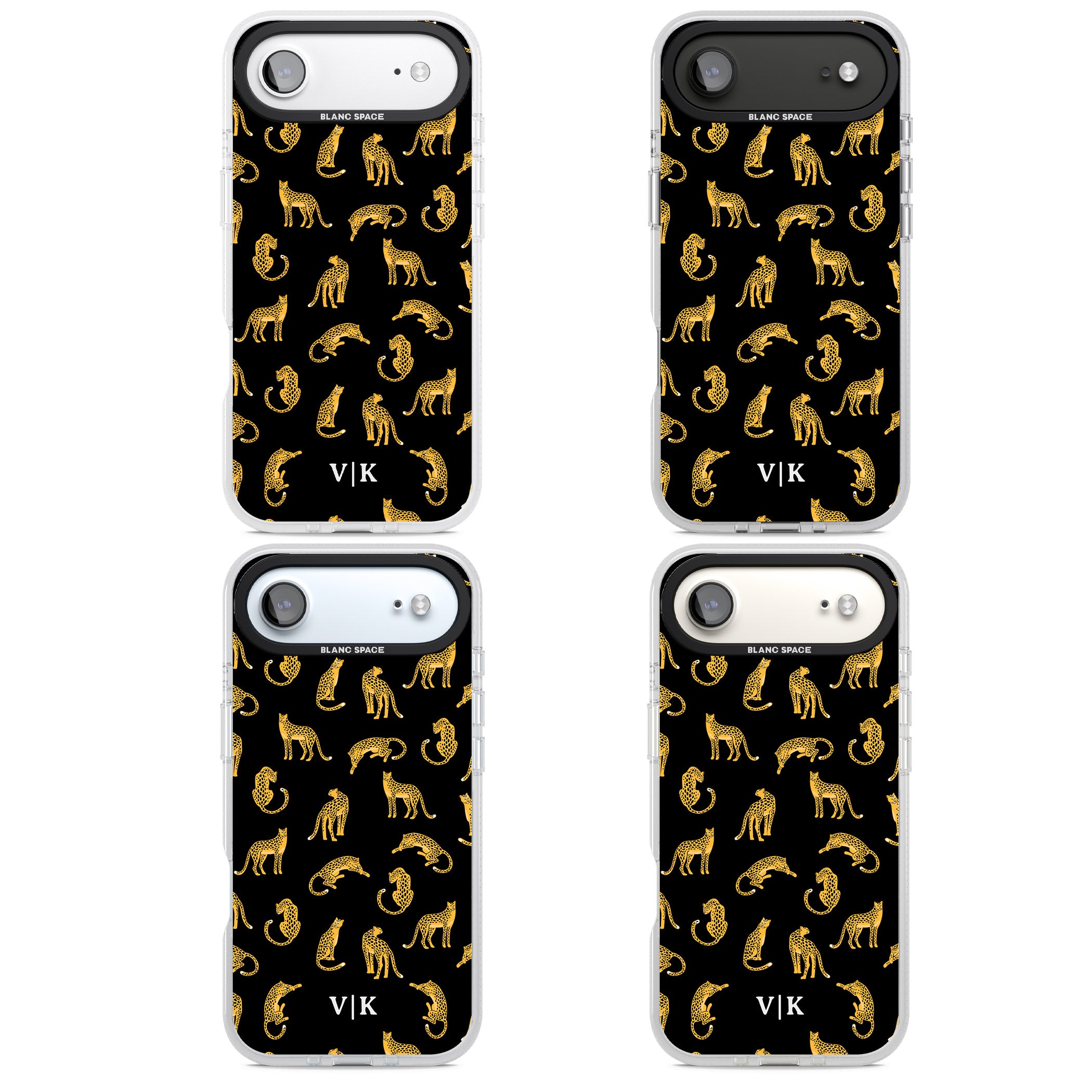 Personalised Gold Cheetah Pattern iPhone 17 Air Impact Air Clear Phone Case APT Impact Protection