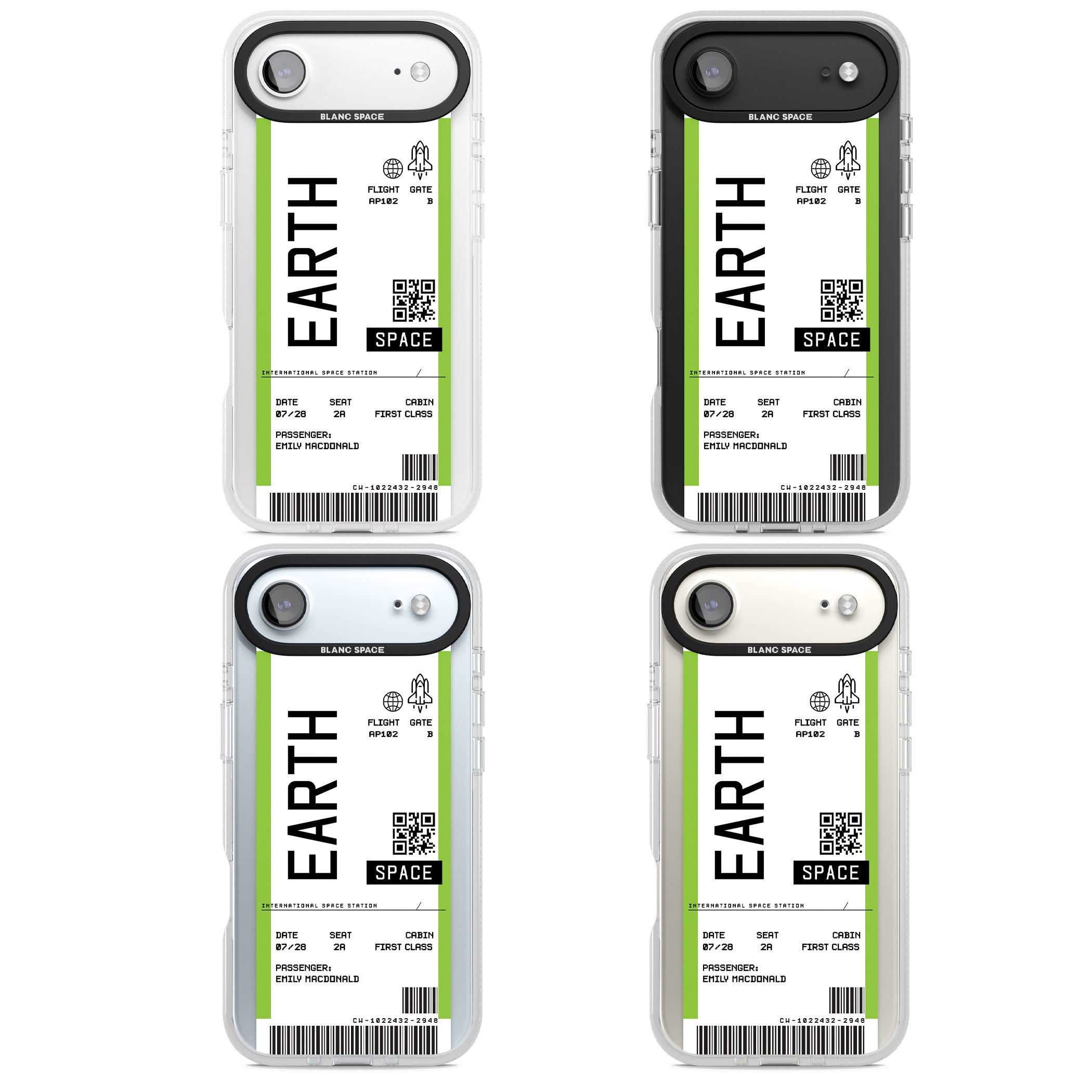 Personalised Earth Travel Ticket iPhone 17 Air Impact Air Clear Phone Case APT Impact Protection