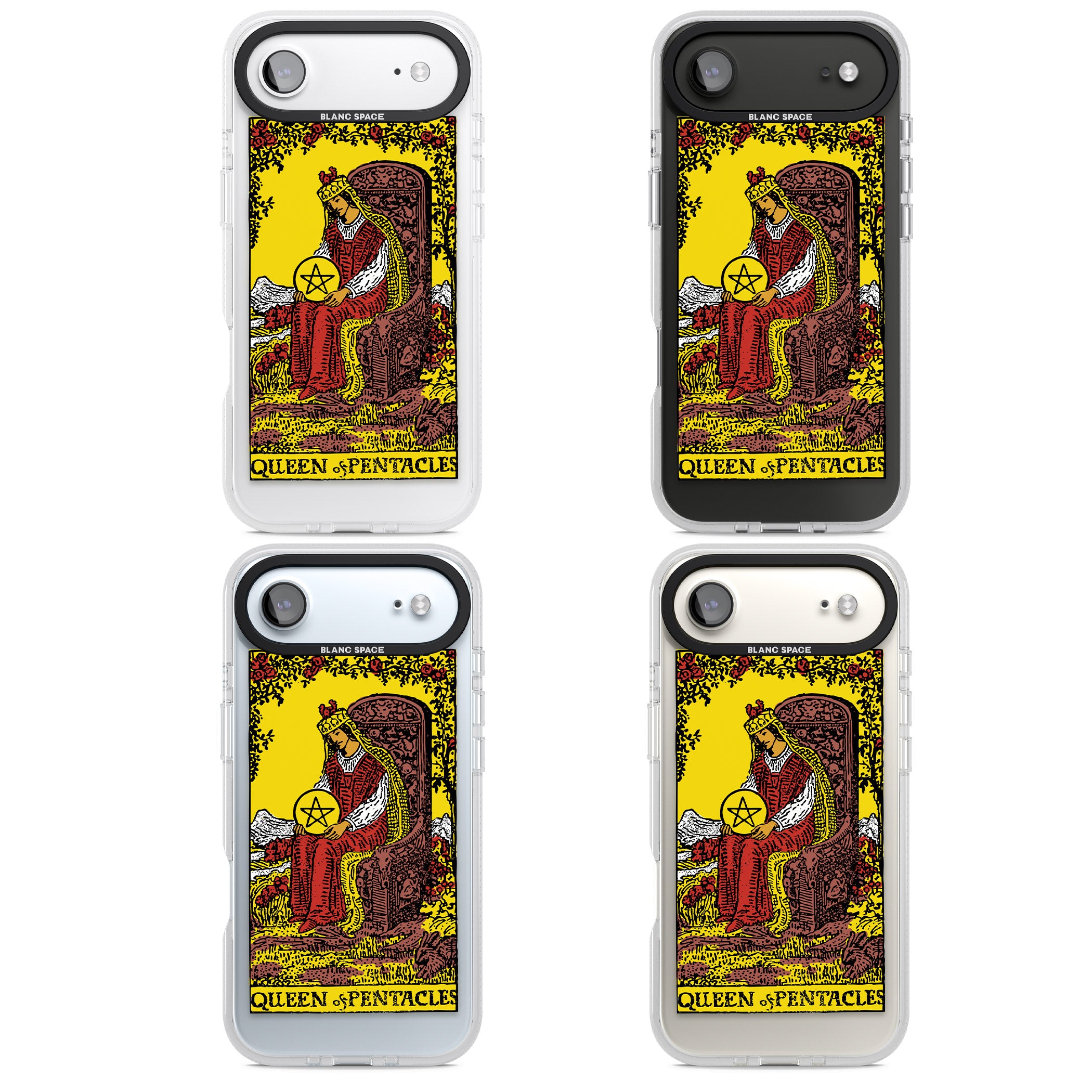 Personalised Queen Of Pentacles Tarot Card (Color) iPhone 17 Air Impact Air Clear Phone Case APT Impact Protection