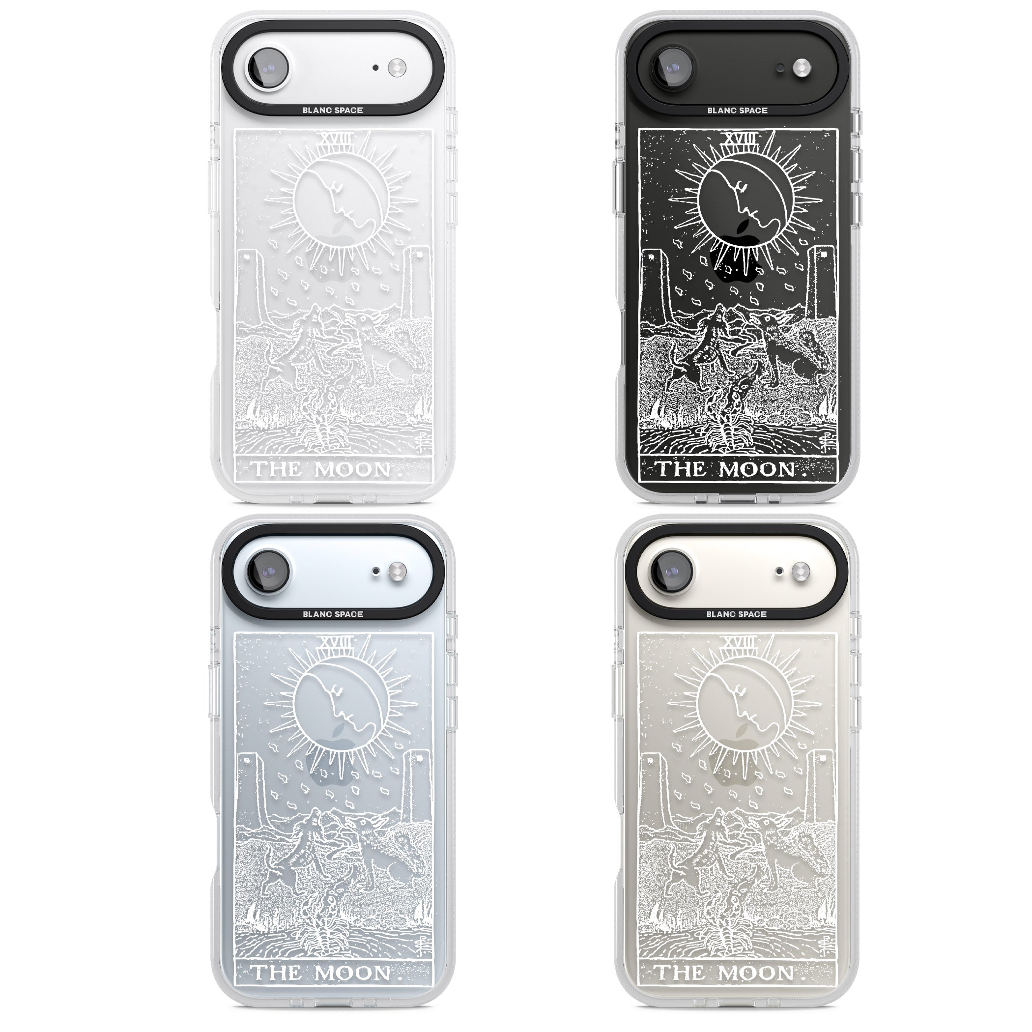 Personalised The Moon Tarot Card (White) iPhone 17 Air Impact Air Clear Phone Case APT Impact Protection