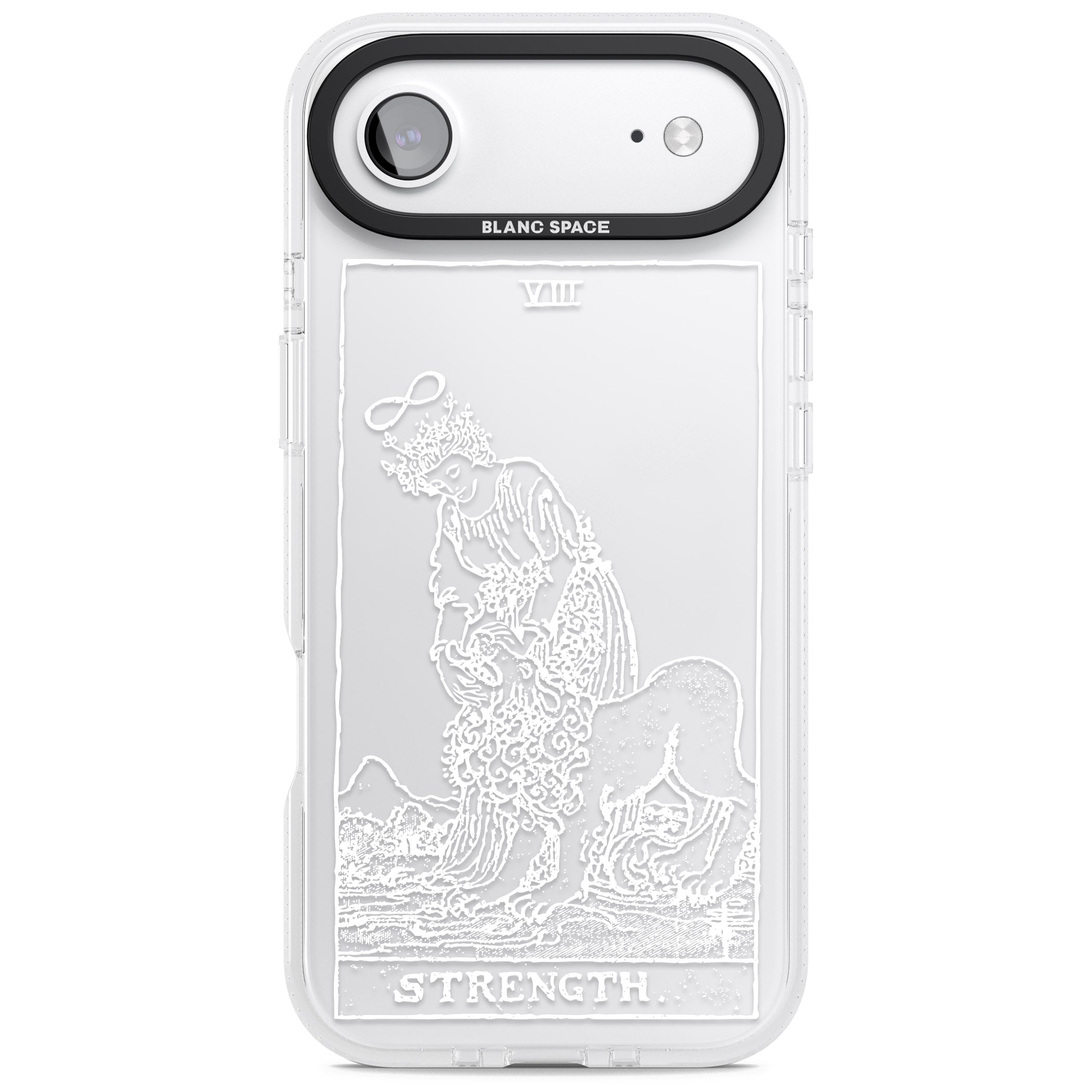 Personalised Strength Tarot Card (White) iPhone 17 Air Impact Air Clear Phone Case