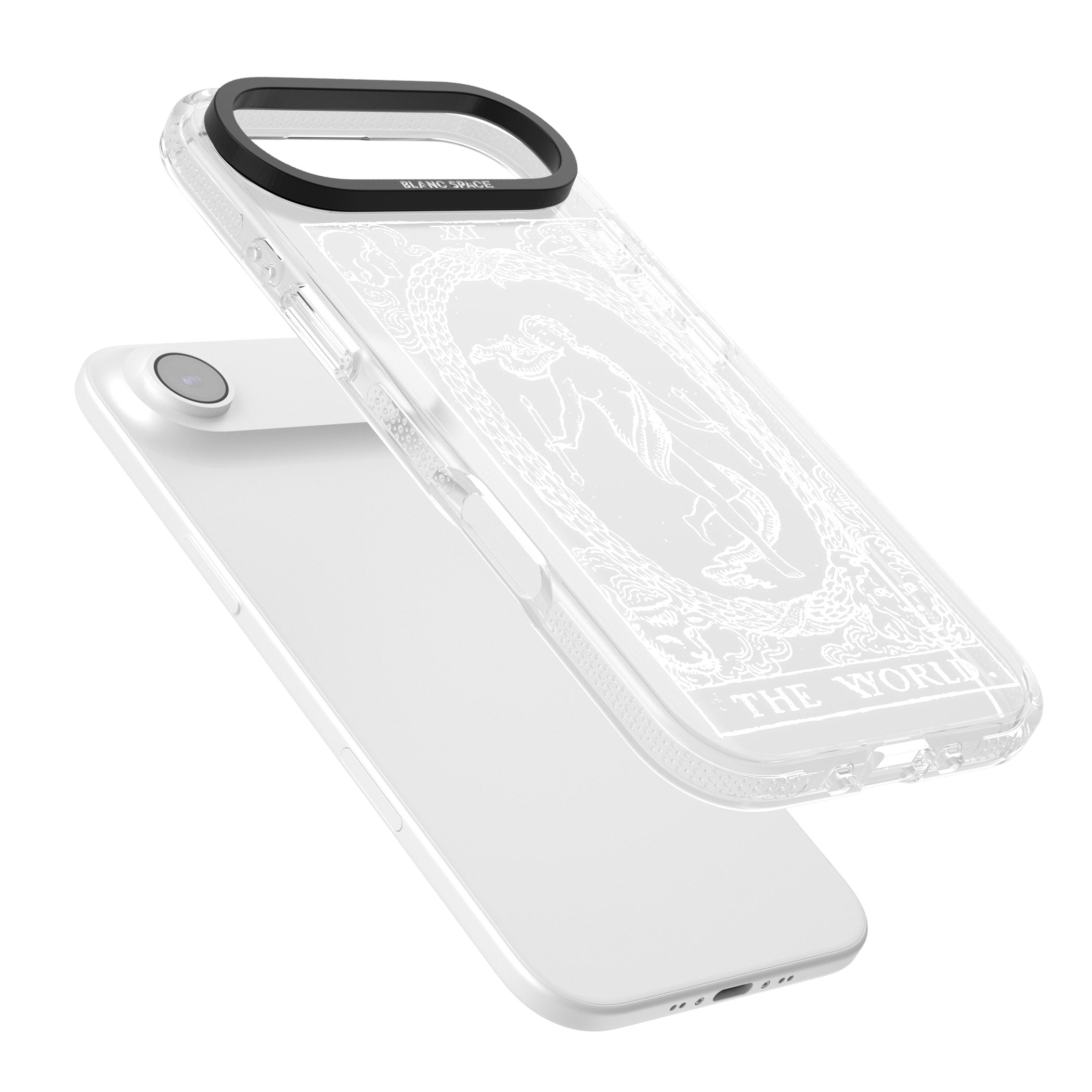 Personalised The World Tarot Card (White) iPhone 17 Air Impact Air Clear Phone Case Colours