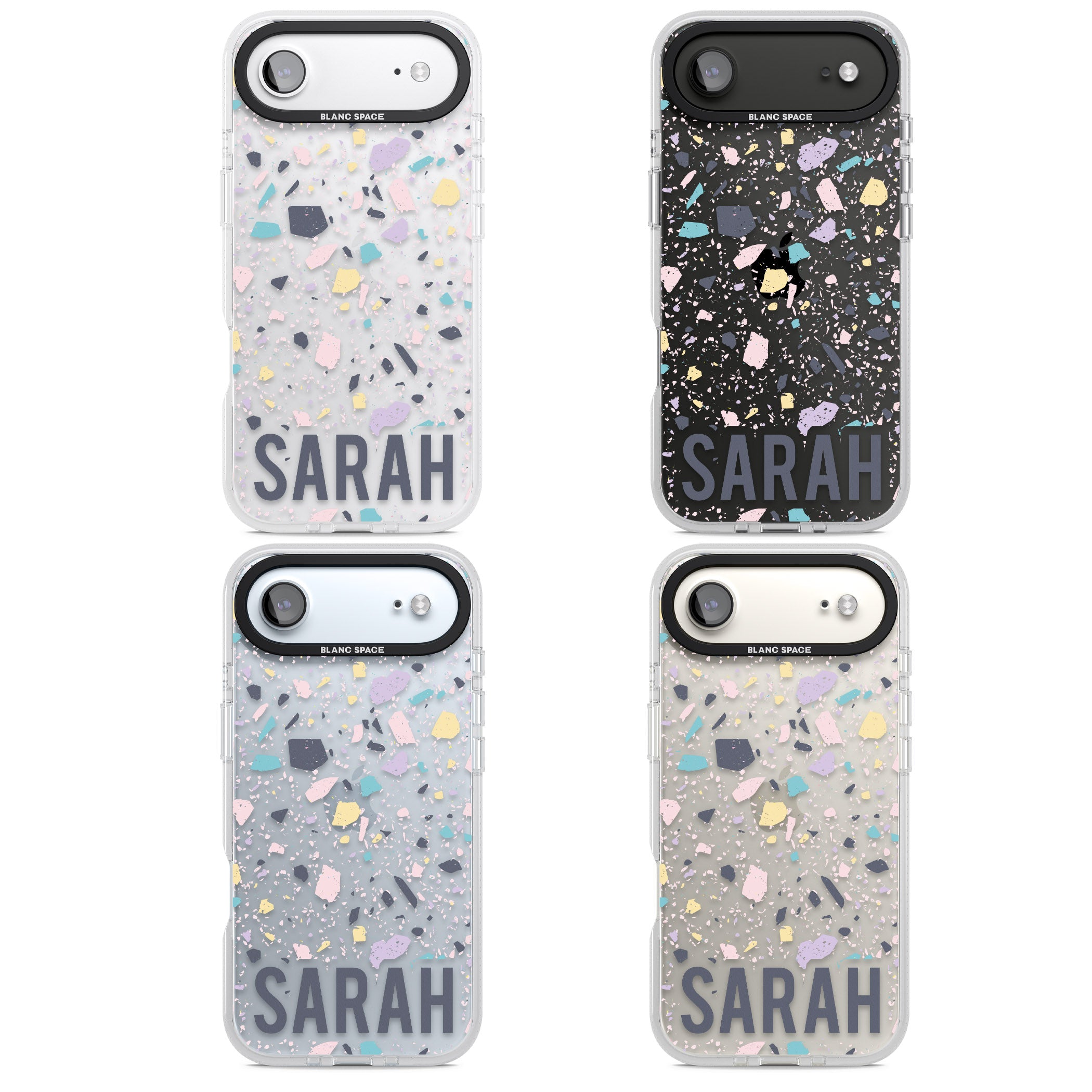 Personalised Pastel Terrazzo iPhone 17 Air Impact Air Clear Phone Case APT Impact Protection