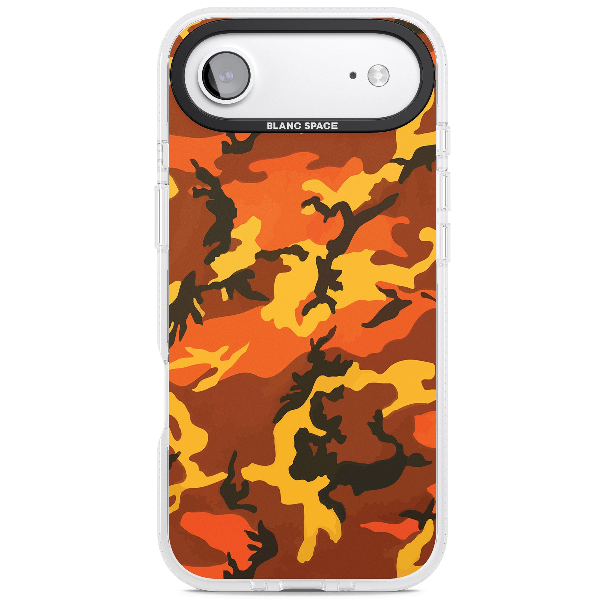 Orange Camo iPhone 17 Air Impact Air Clear Phone Case