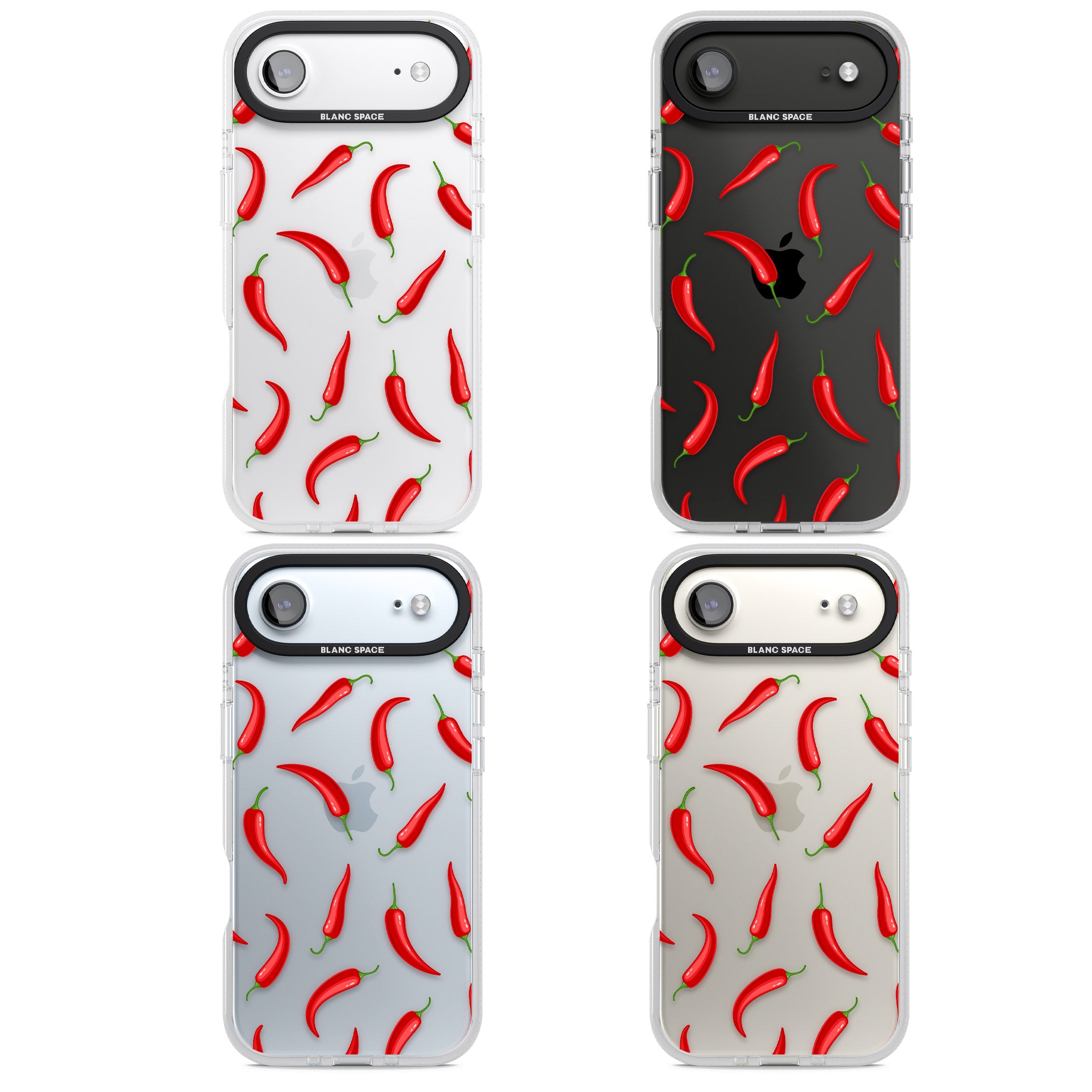 Chilli Pattern iPhone 17 Air Impact Air Clear Phone Case APT Impact Protection