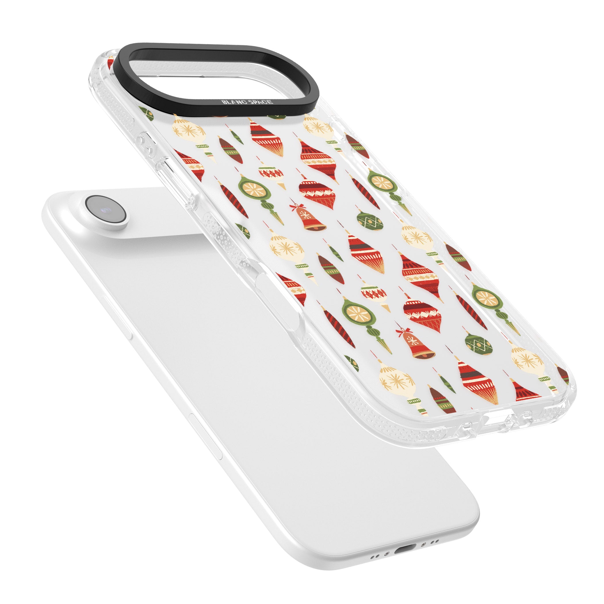 Christmas Baubles Pattern iPhone 17 Air Impact Air Clear Phone Case Colours