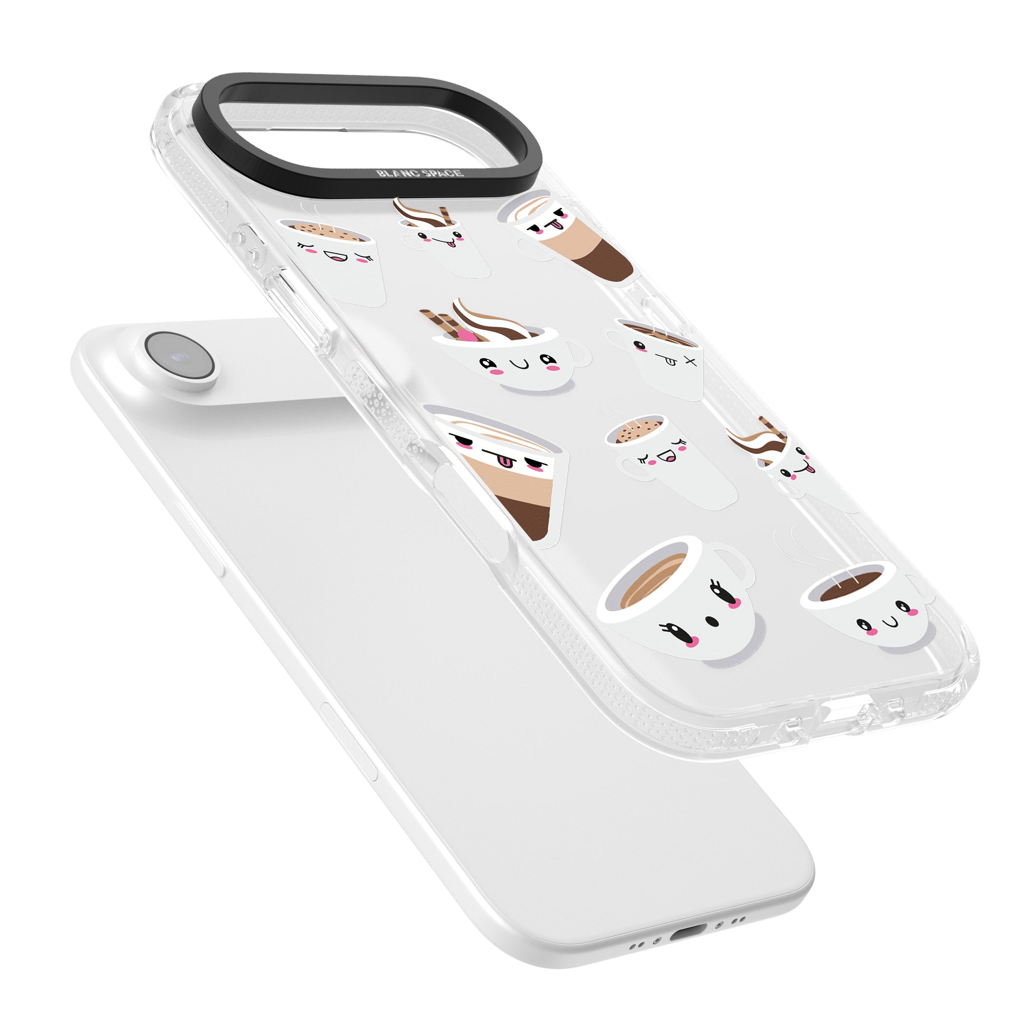 Coffee Faces iPhone 17 Air Impact Air Clear Phone Case Colours