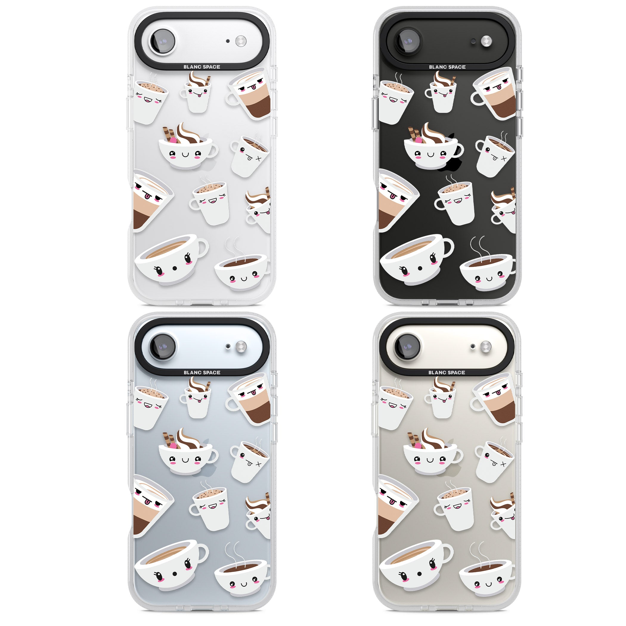 Coffee Faces iPhone 17 Air Impact Air Clear Phone Case APT Impact Protection