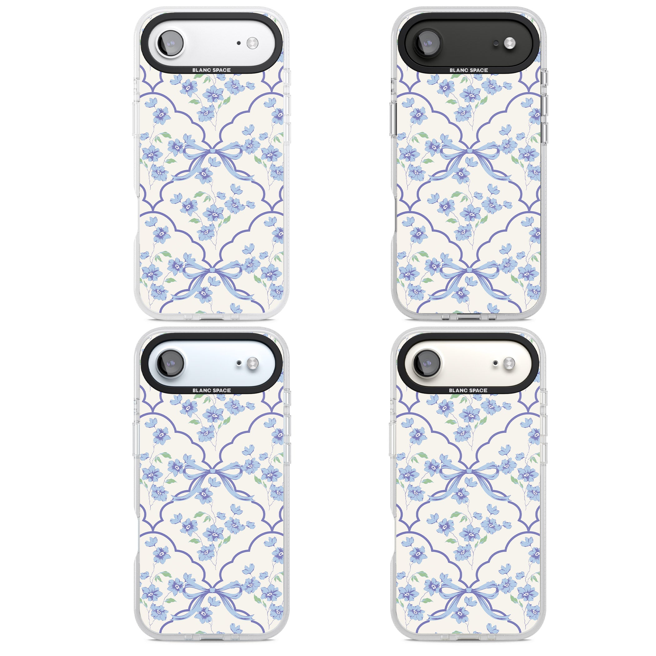 Blue Cottage Floral iPhone 17 Air Impact Air Clear Phone Case APT Impact Protection