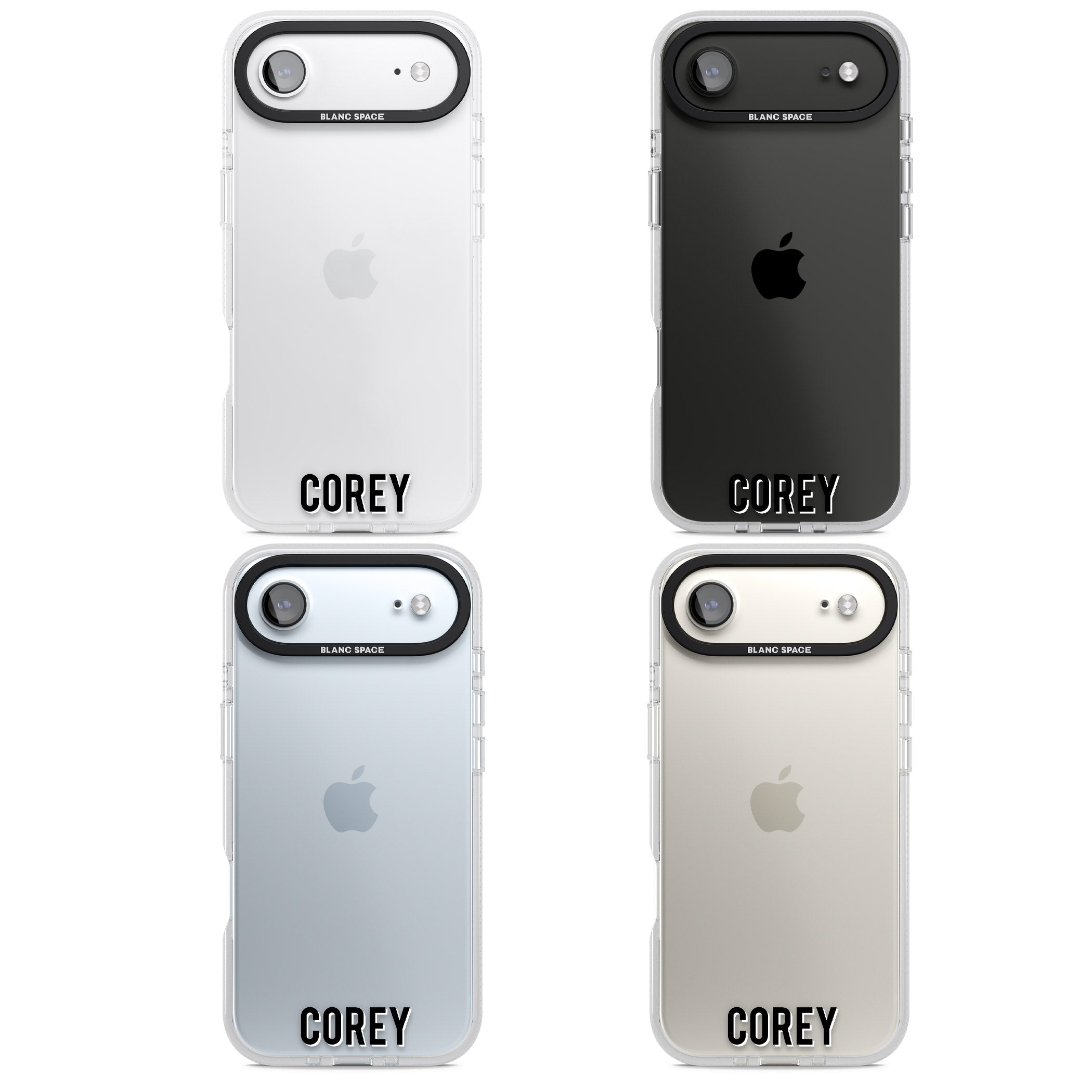 Personalised Bottom Name iPhone 17 Air Impact Air Clear Phone Case APT Impact Protection