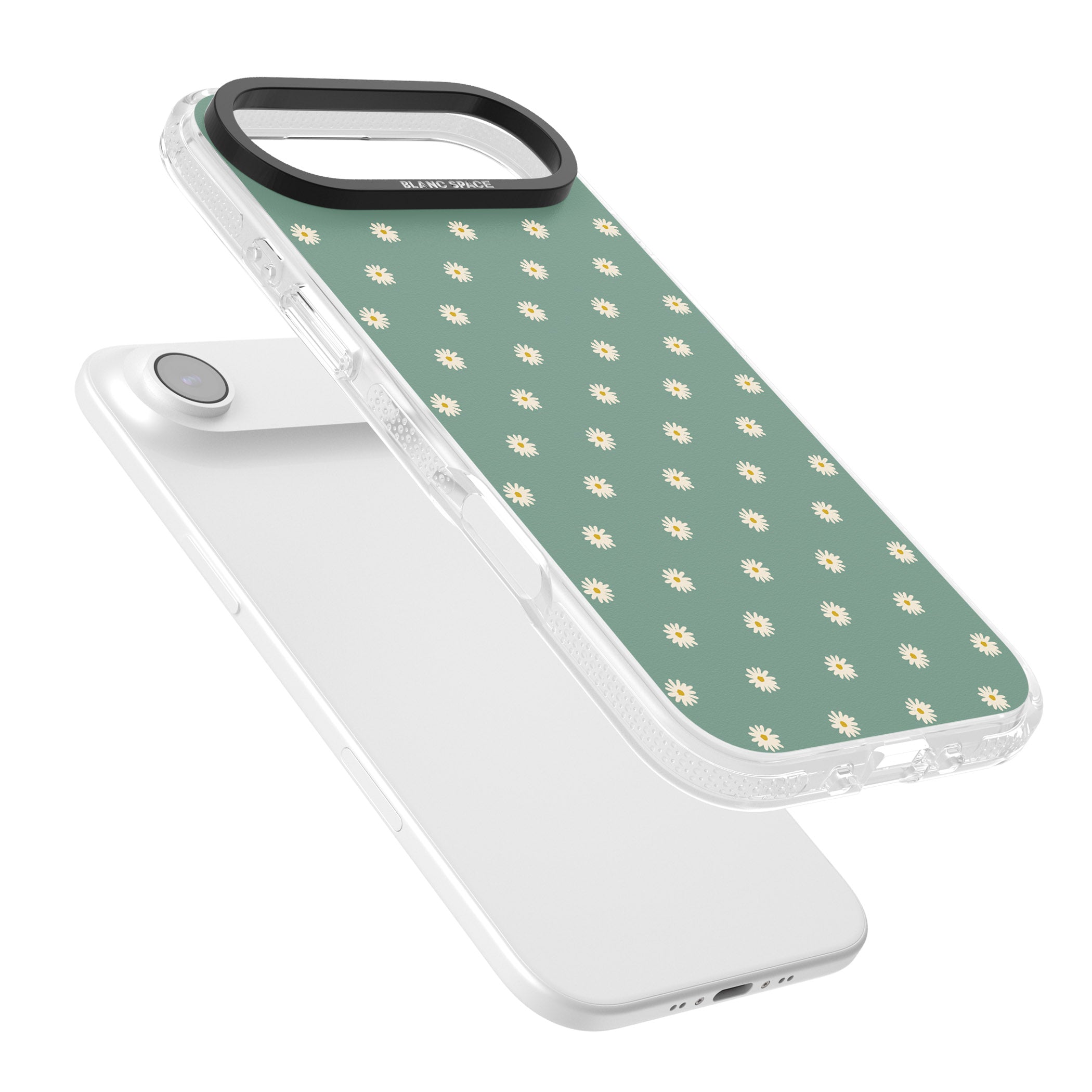 Sage Daisy Floral iPhone 17 Air Impact Air Clear Phone Case Colours