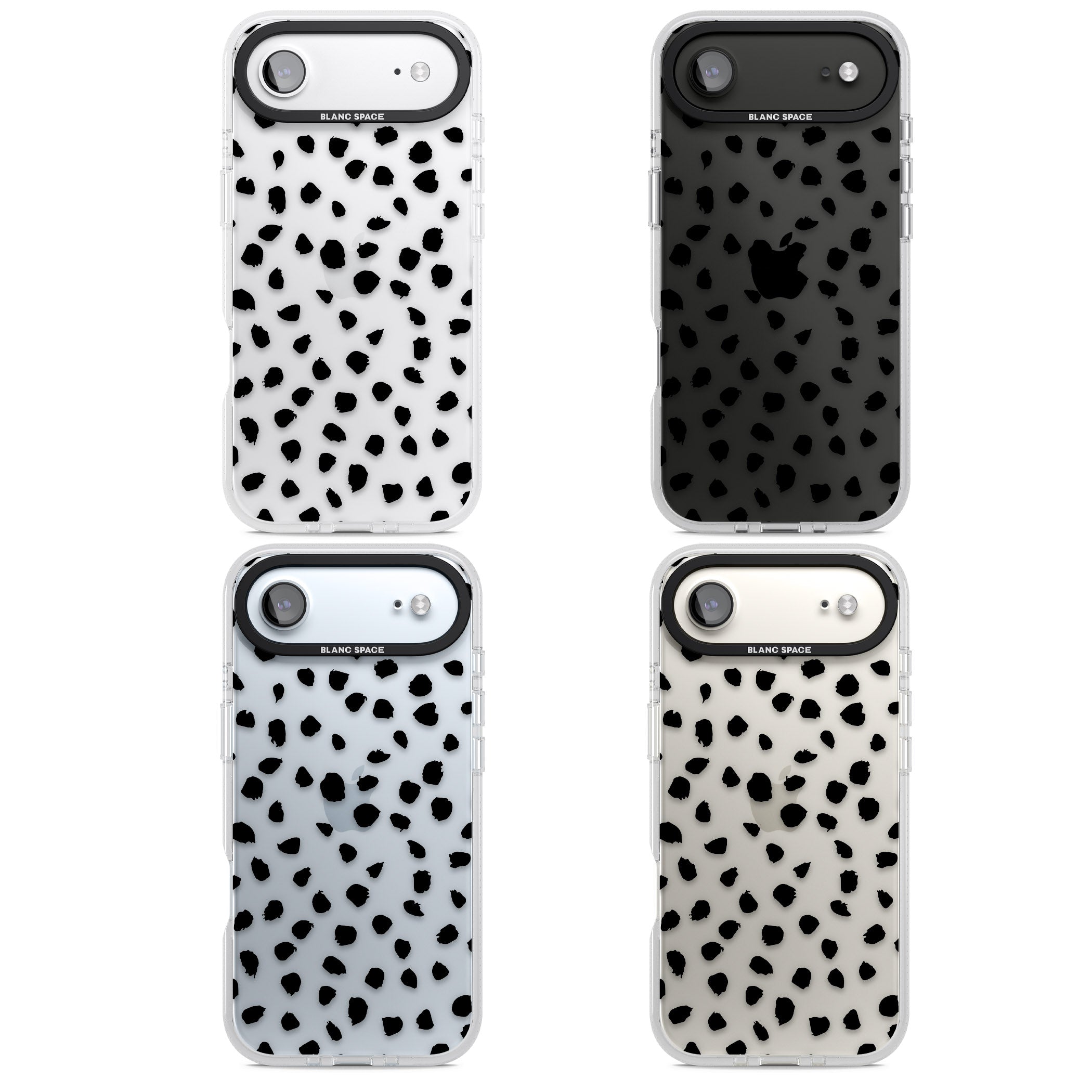 Black Dalmatian Polka Dot iPhone 17 Air Impact Air Clear Phone Case APT Impact Protection