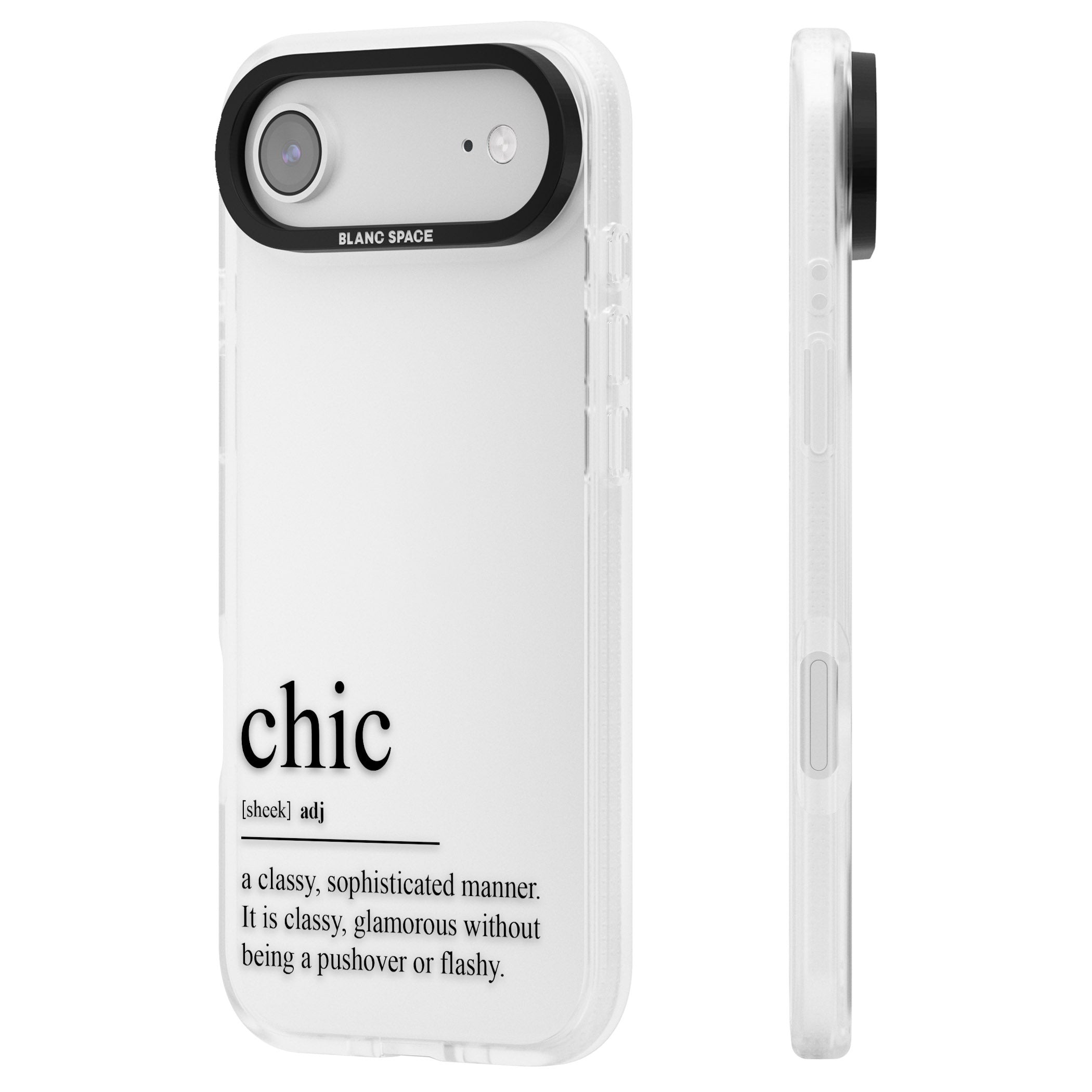 Chic iPhone 17 Air Impact Air Clear Phone Case Side Profile