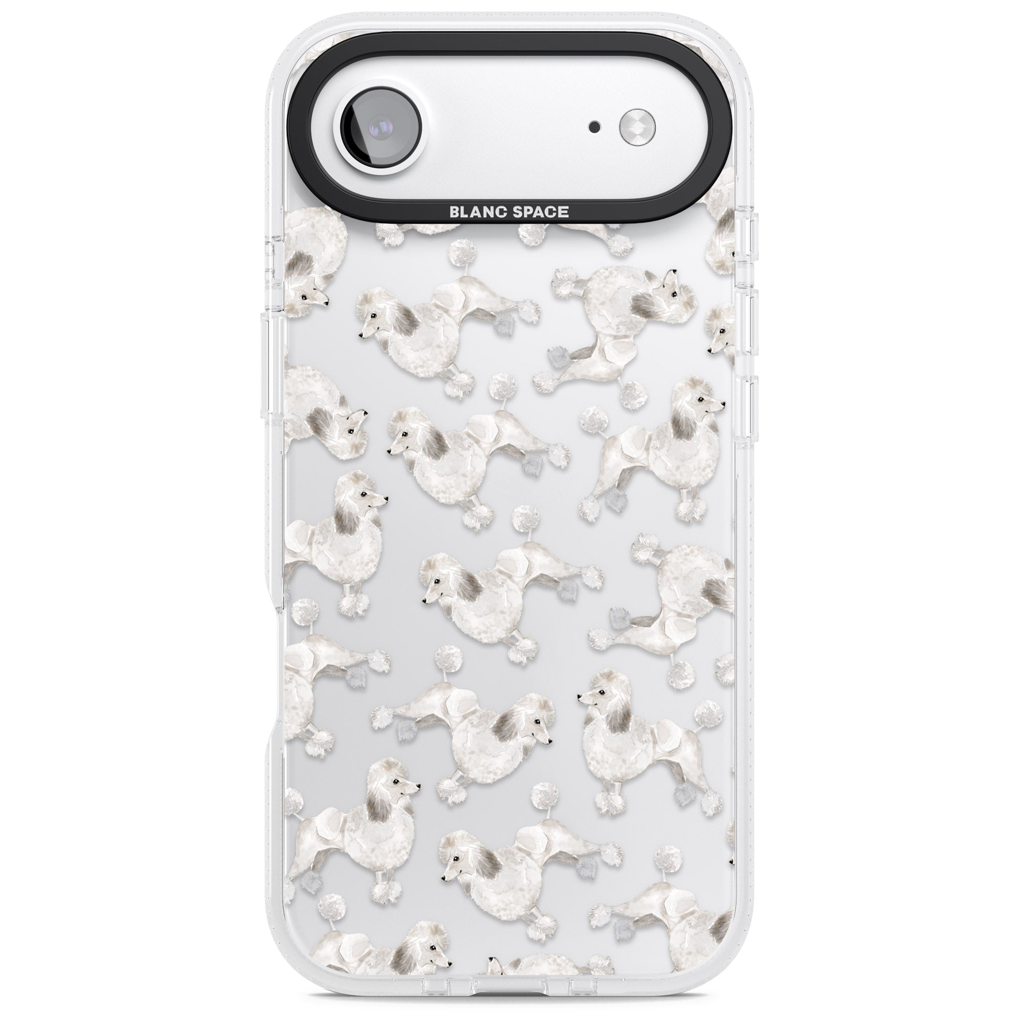 Poodle Watercolor Pattern iPhone 17 Air Impact Air Clear Phone Case