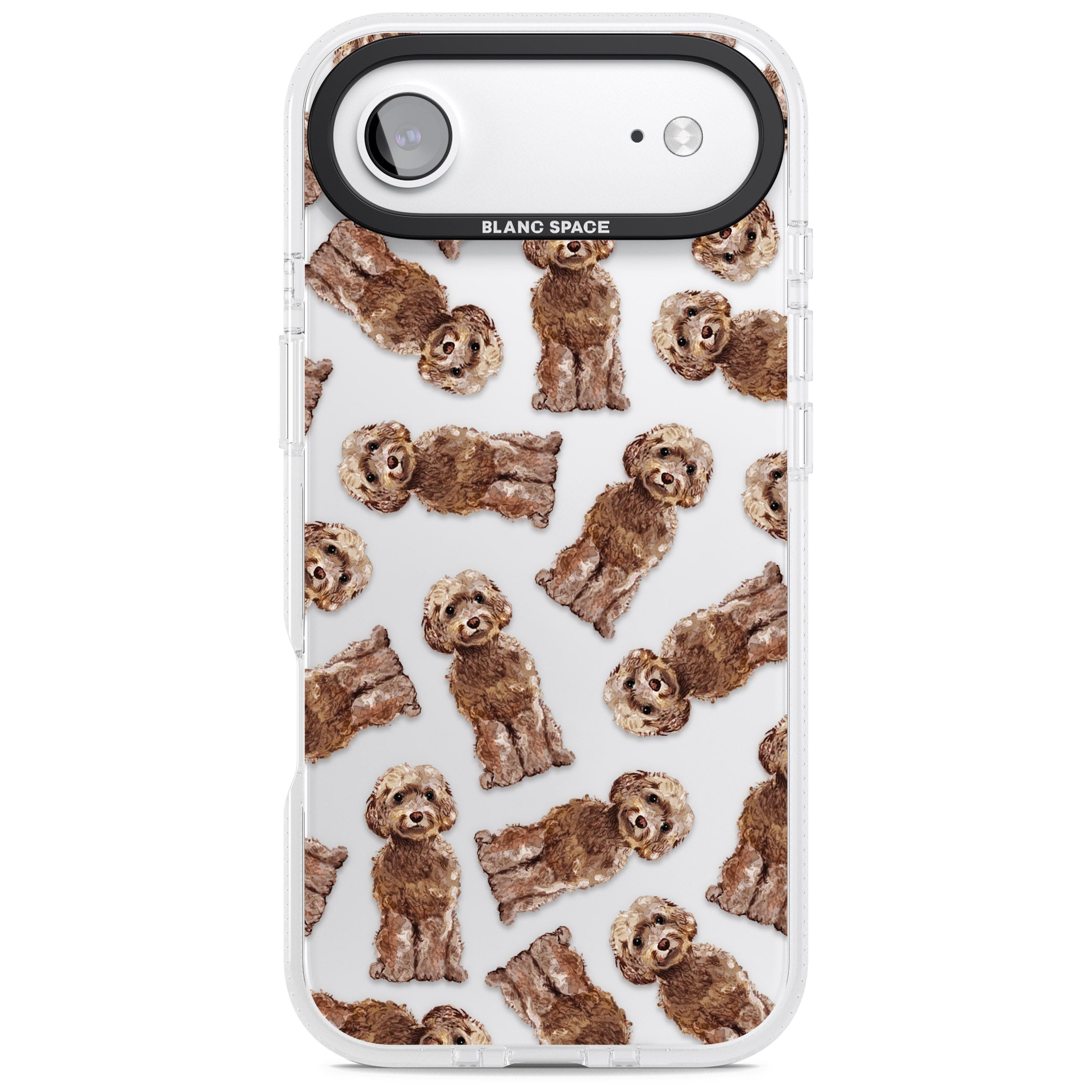Brown Dog Pattern iPhone 17 Air Impact Air Clear Phone Case
