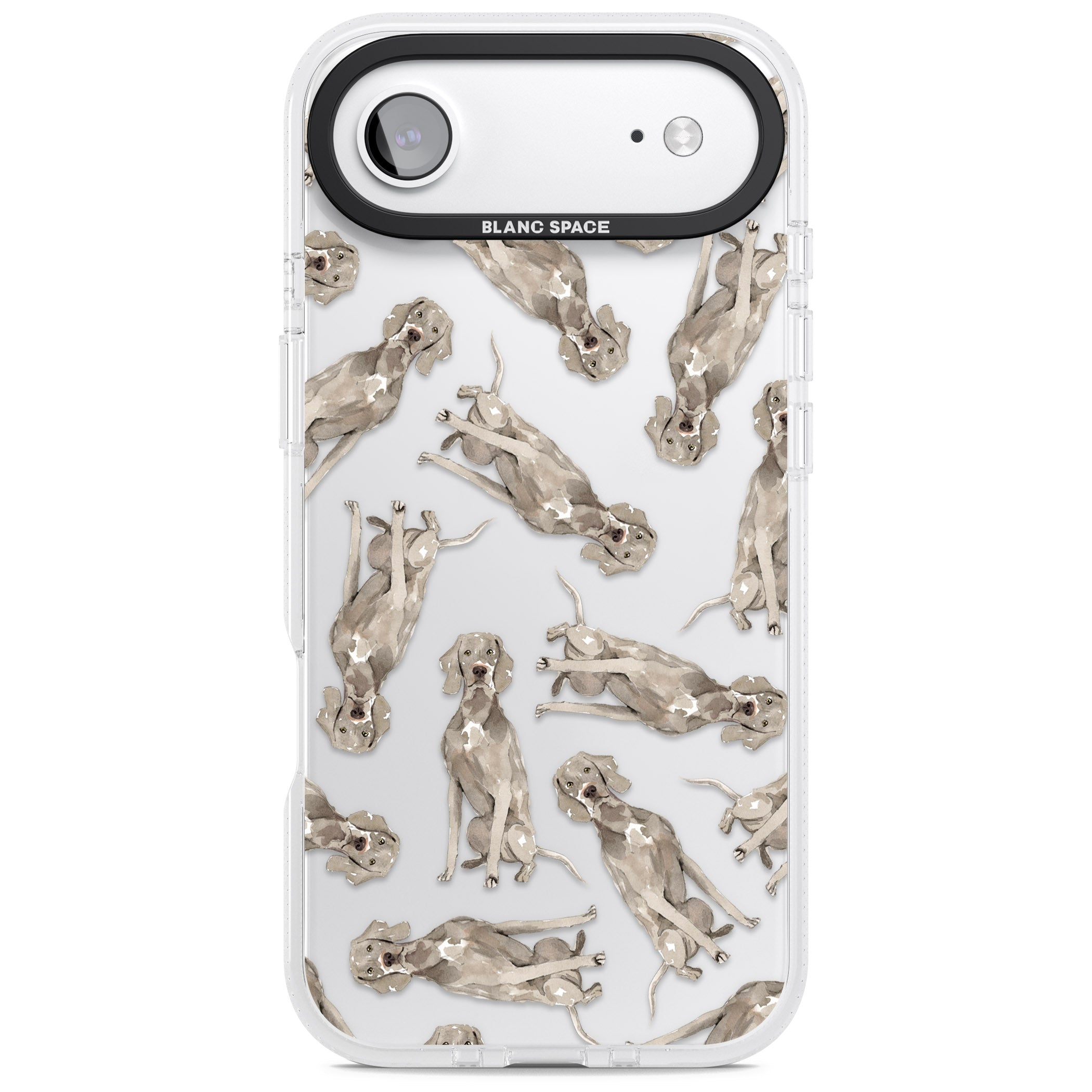 Weimaraner Watercolor Dog iPhone 17 Air Impact Air Clear Phone Case