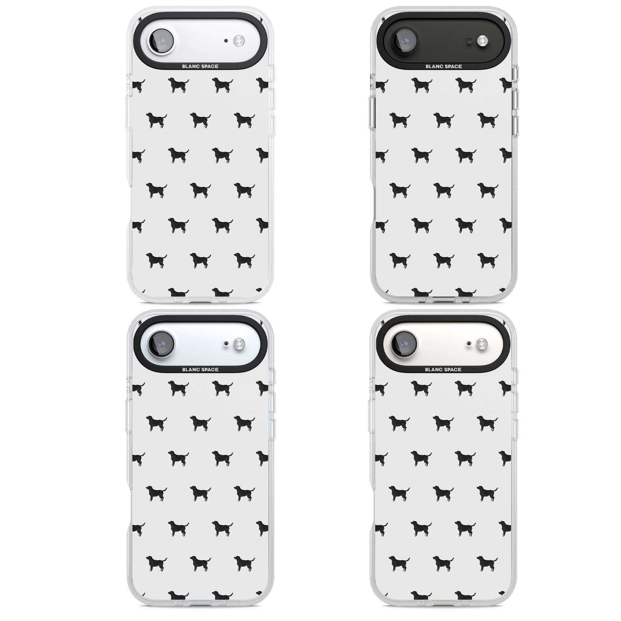 Black Labrador Spot Pattern iPhone 17 Air Impact Air Clear Phone Case APT Impact Protection