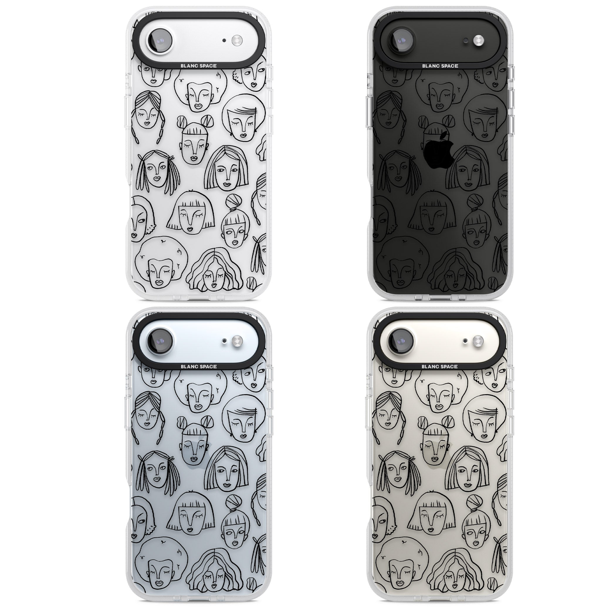 Doodle Face iPhone 17 Air Impact Air Clear Phone Case APT Impact Protection
