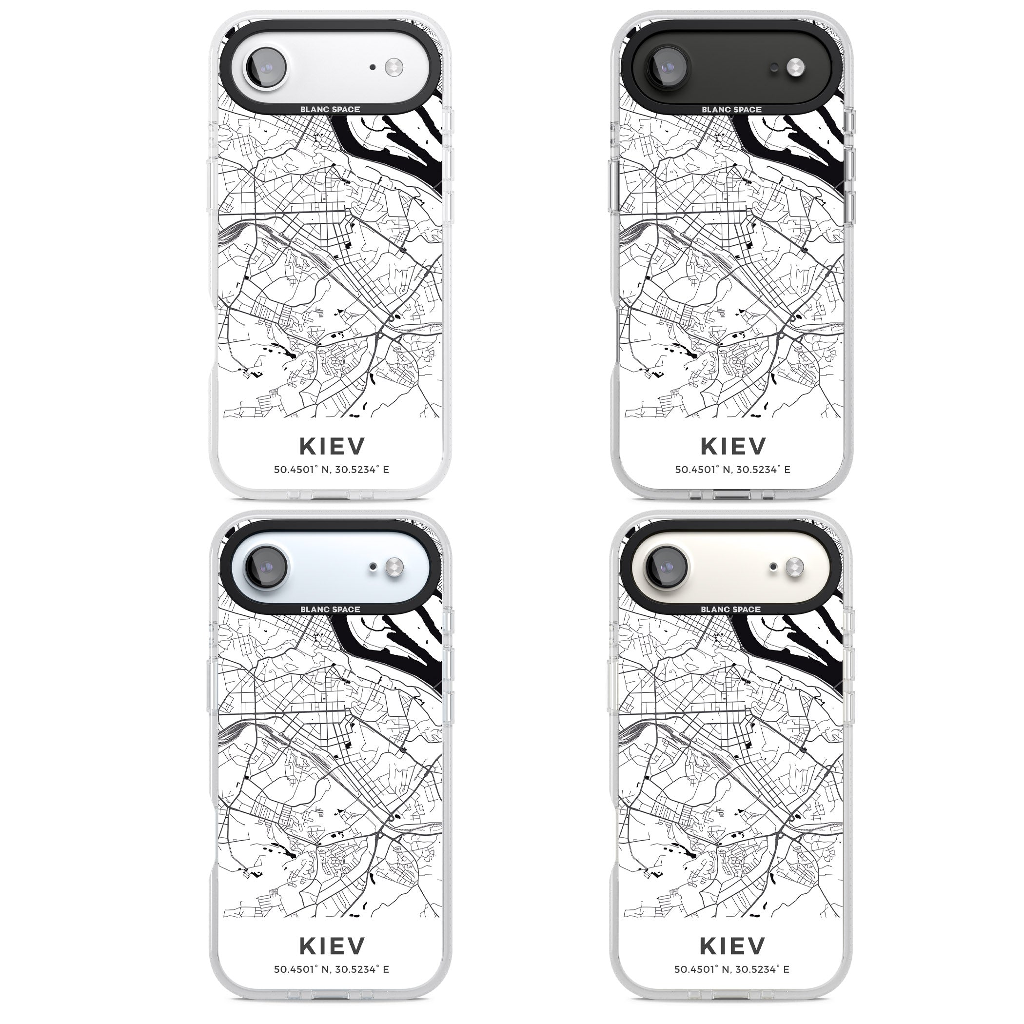 Kiev Map iPhone 17 Air Impact Air Clear Phone Case APT Impact Protection