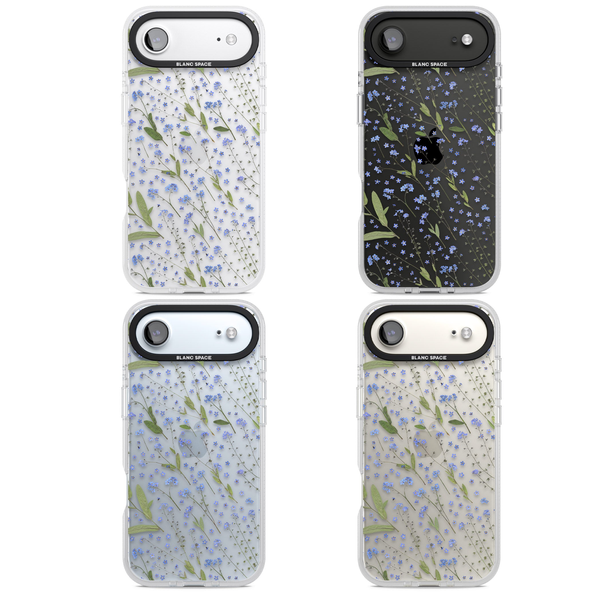 Blue Meadow Floral iPhone 17 Air Impact Air Clear Phone Case APT Impact Protection