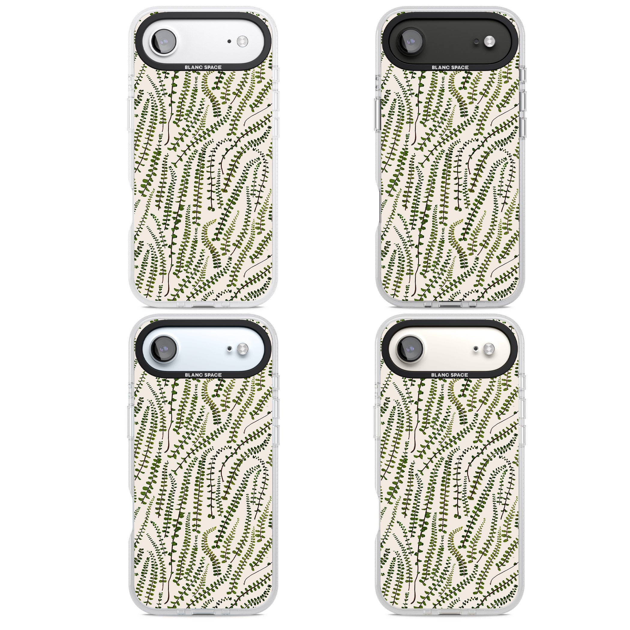 Fern Leaf Pattern iPhone 17 Air Impact Air Clear Phone Case APT Impact Protection