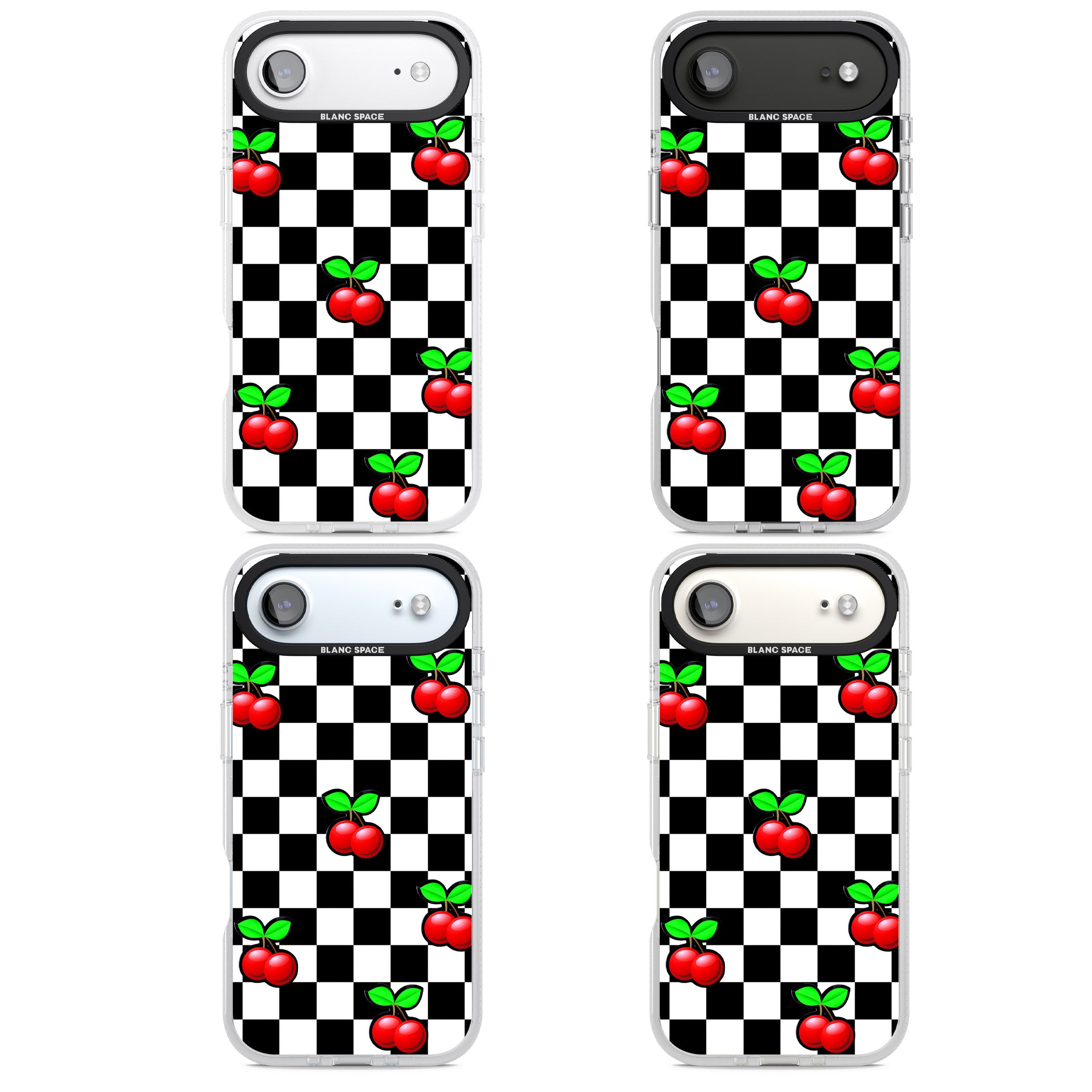 Checkered Cherry iPhone 17 Air Impact Air Clear Phone Case APT Impact Protection