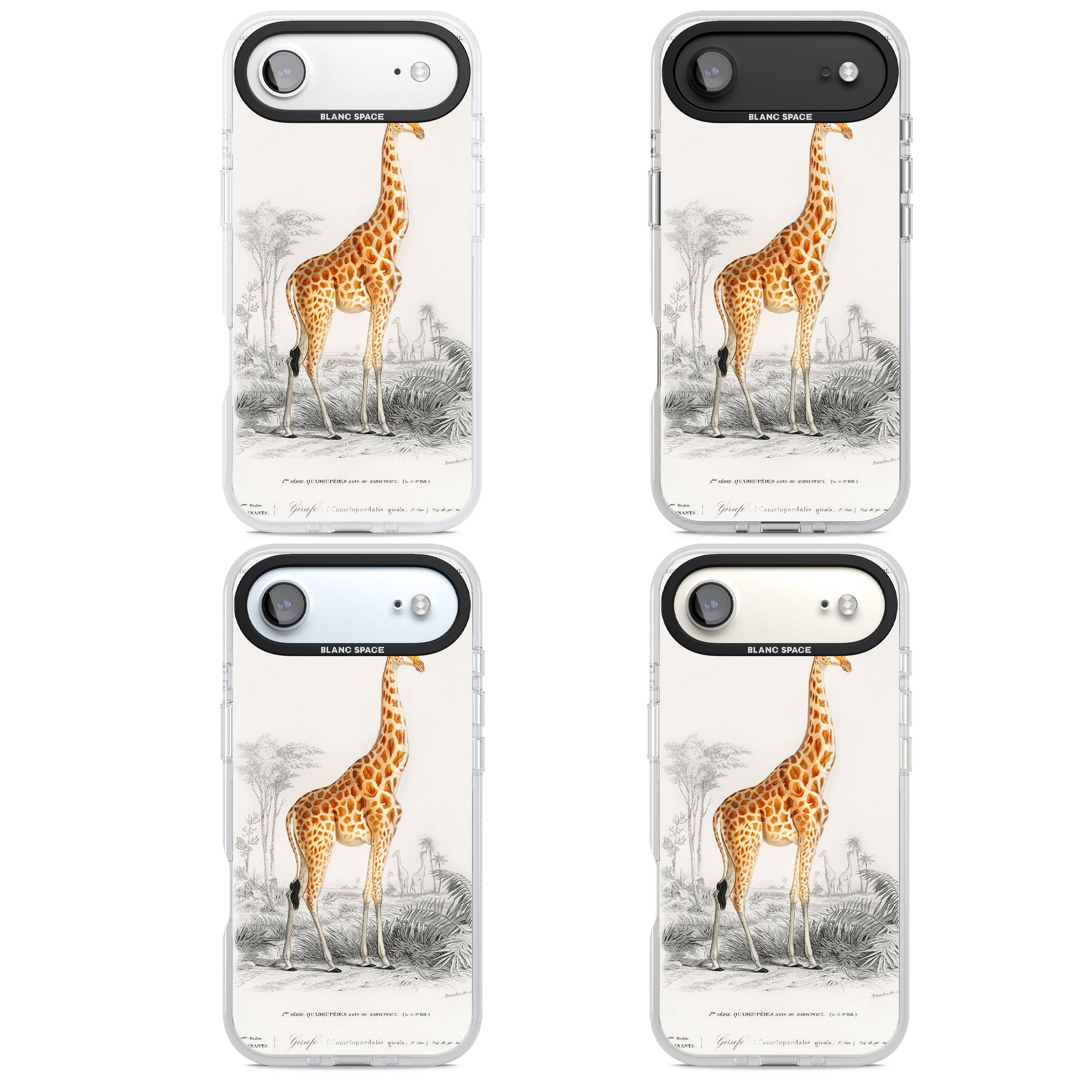 Vintage Giraffe Art iPhone 17 Air Impact Air Clear Phone Case APT Impact Protection